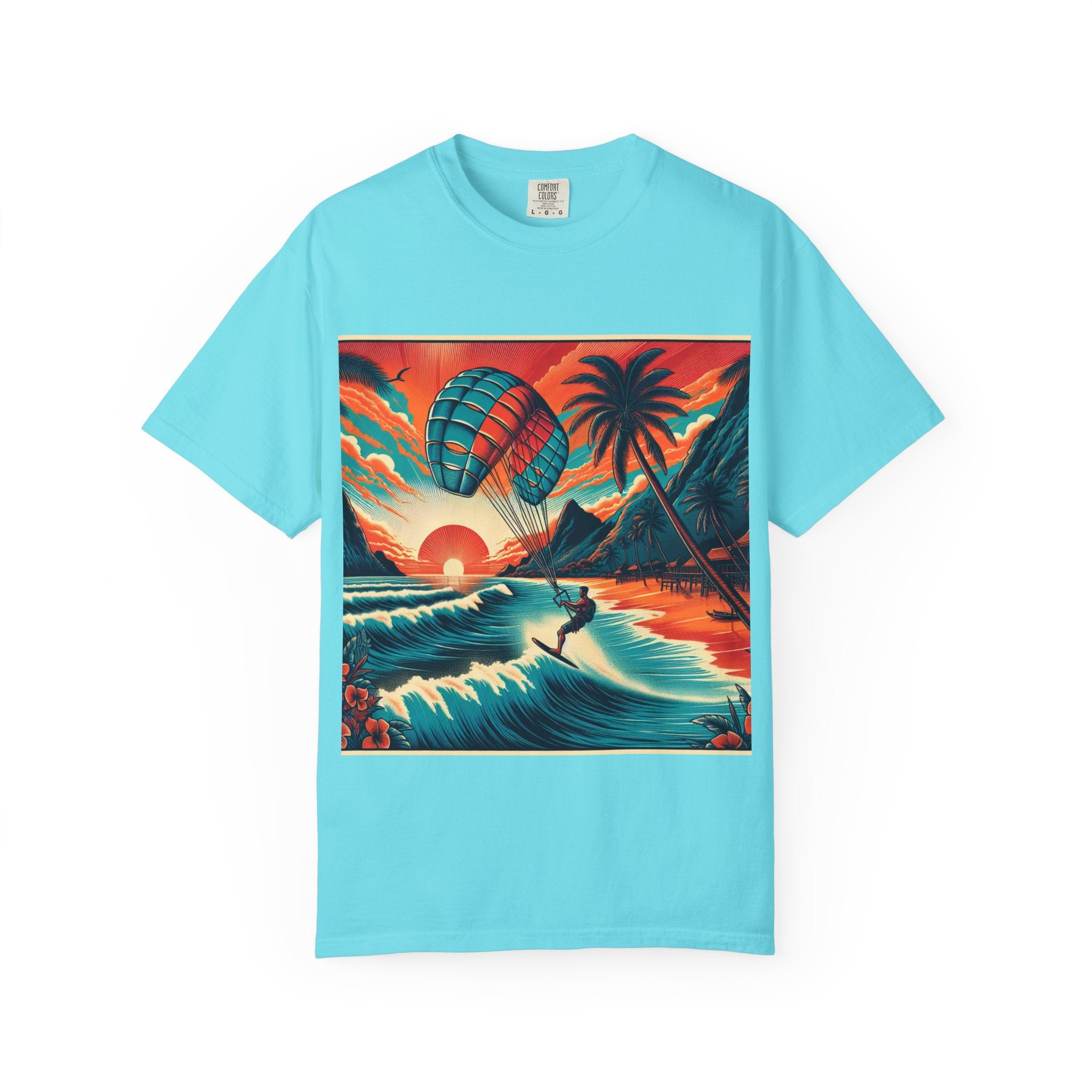 Sunset Paragliding T-Shirt | Beach Vibes Tee, Summer Style Apparel, Gifts for Surfers, Travel Lovers, Adventure Clothing