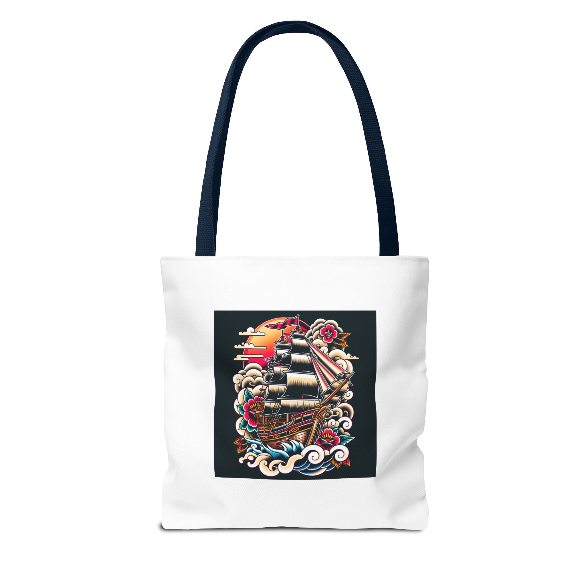 Pirate Ship Tote Bag, Nautical Tote for Adventurers, Eco-Friendly Shopper, Unique Gift for Travelers, Stylish Beach Bag