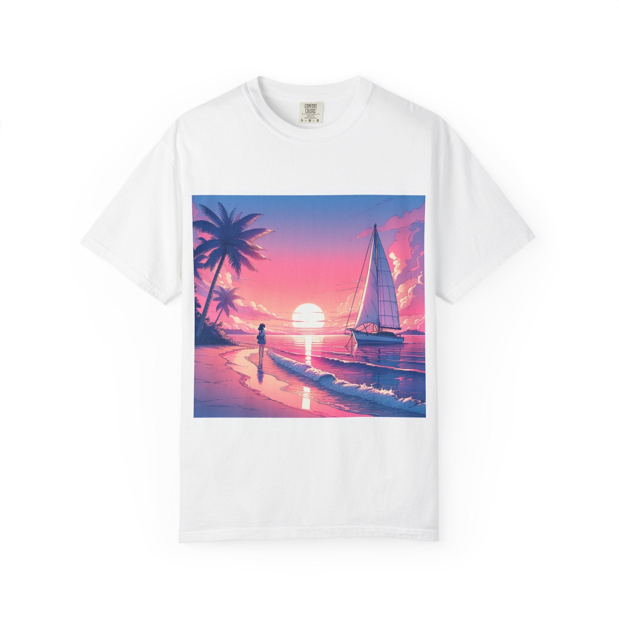 Sunset Sail Unisex T-Shirt, Beach Life Shirt, Vacation Tee, Gift for Sailors, Summer Fashion