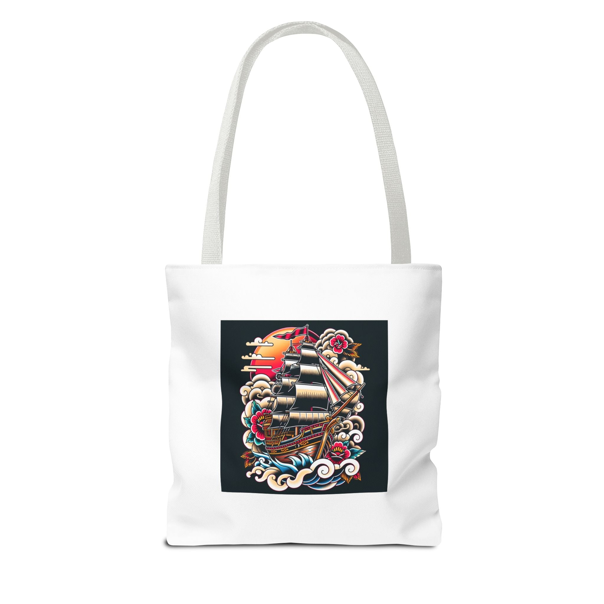 Pirate Ship Tote Bag, Nautical Tote for Adventurers, Eco-Friendly Shopper, Unique Gift for Travelers, Stylish Beach Bag
