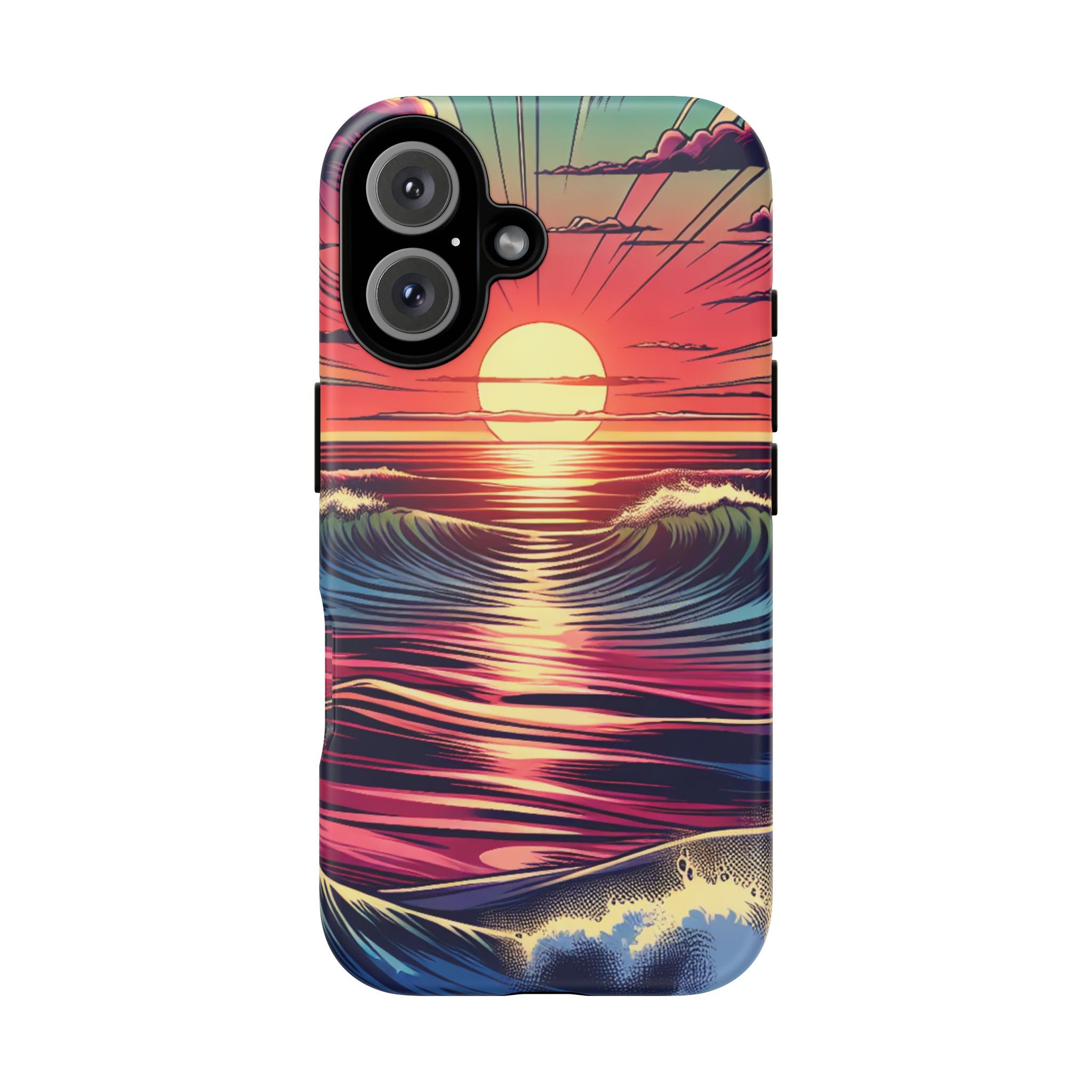 Vibrant Sunset Phone Case, Tough Cases, Beach Lover Gift, Ocean Inspired, Summer Vibes, Colorful Cell Phone Cover