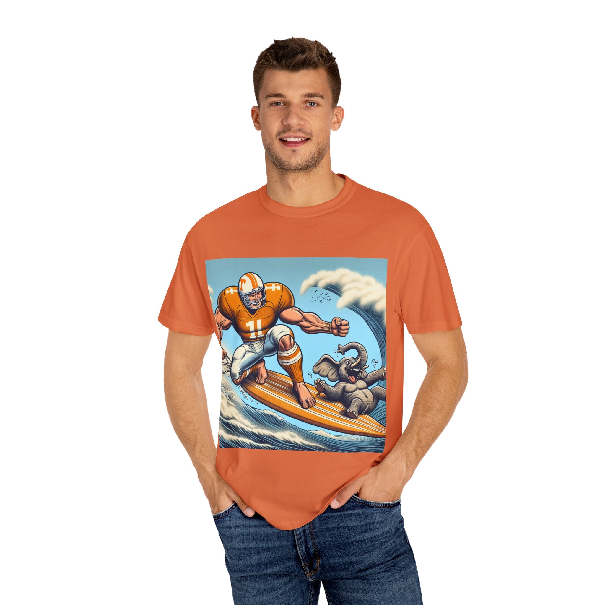 Surfing Graphic T-shirt, Unisex Summer Tee, Beach Vibe Shirt, Casual Apparel, Perfect Gift for Surf Lovers