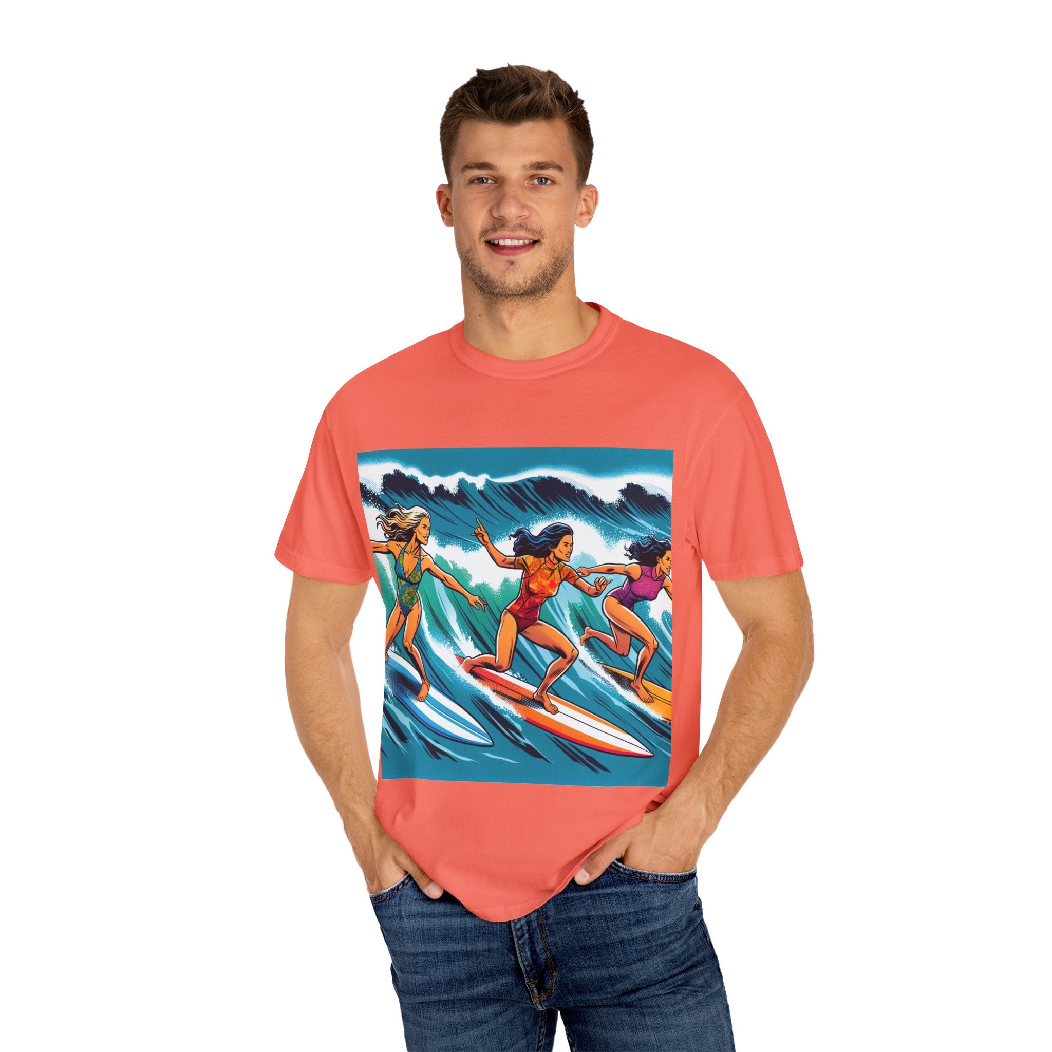 Surfing Sisterhood T-Shirt - Beach Vibes, Summer Style, Gift for Surfers, Casual Wear, Unisex Tee, Ocean Lovers Tee