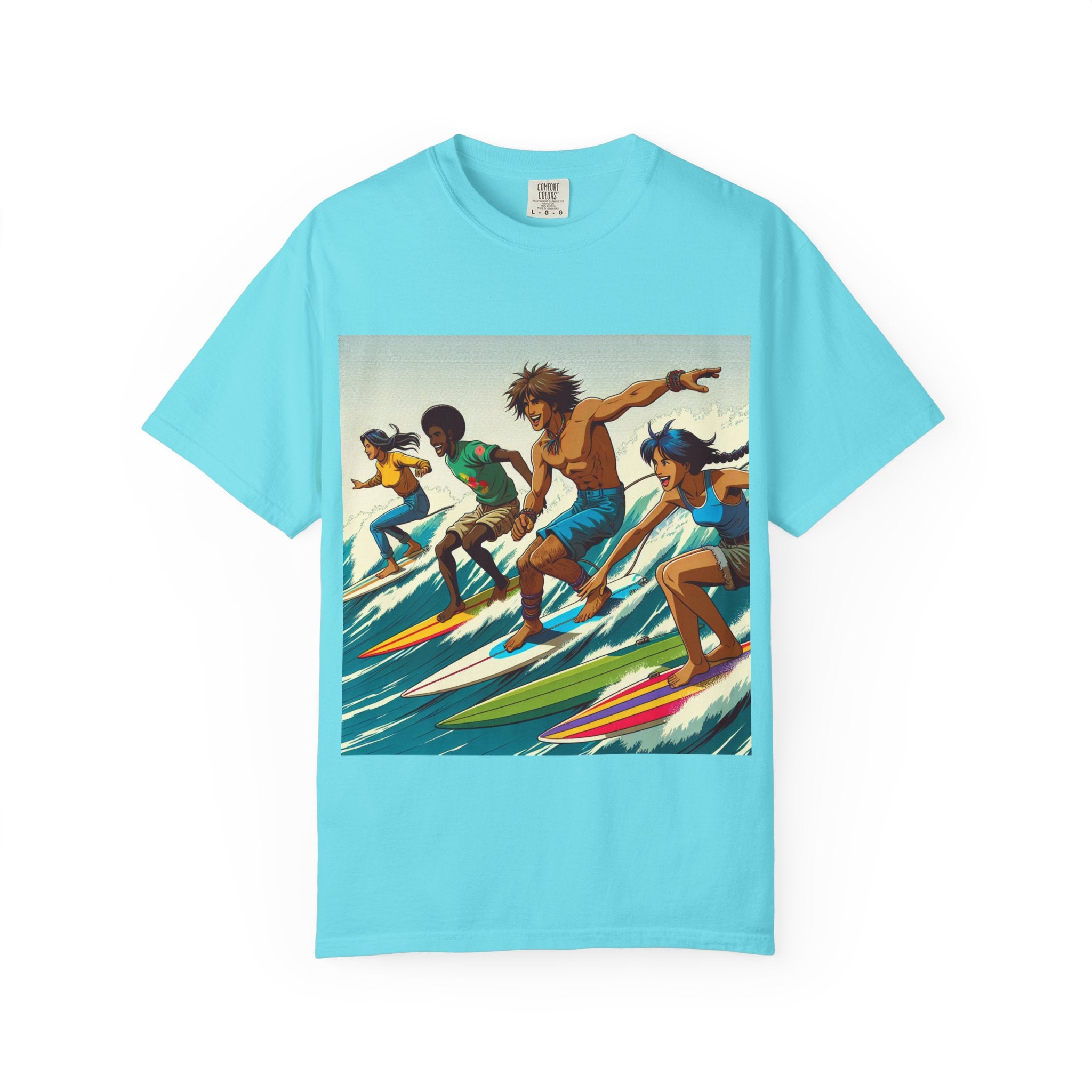 Surfing Vibes Unisex T-shirt, Beachwear, Summer Apparel, Surfing Gift, Casual Tee