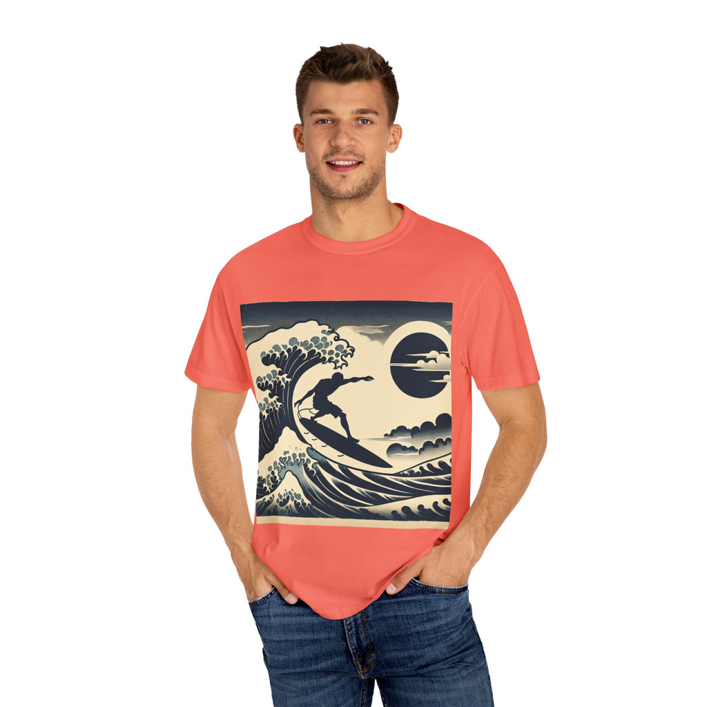 Ocean Wave Surfing T-Shirt, Casual Beach Wear, Summer Vibe Tee, Unisex Graphic Tee, Perfect Gift for Surfers