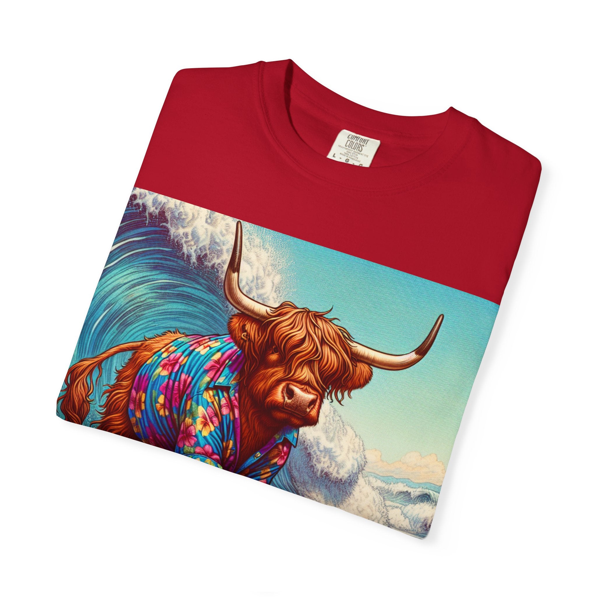 Surfing Highland Cow Unisex T-shirt | Fun Casual Tee for Summer Adventures, Beach Days, Gifts for Cow Lovers, Surfing Enthusiasts, [...]