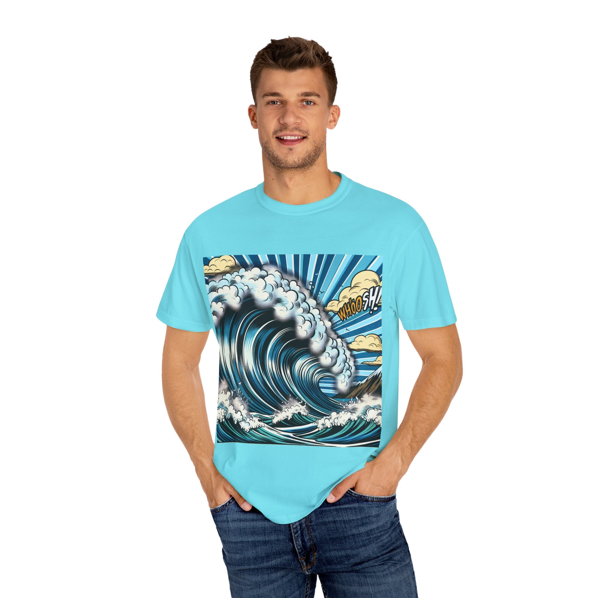 Stylish Wave Graphic T-Shirt for Surf Lovers, Unisex Beach Apparel, Gift for Surfers, Casual Summer Tee, Ocean Art Shirt