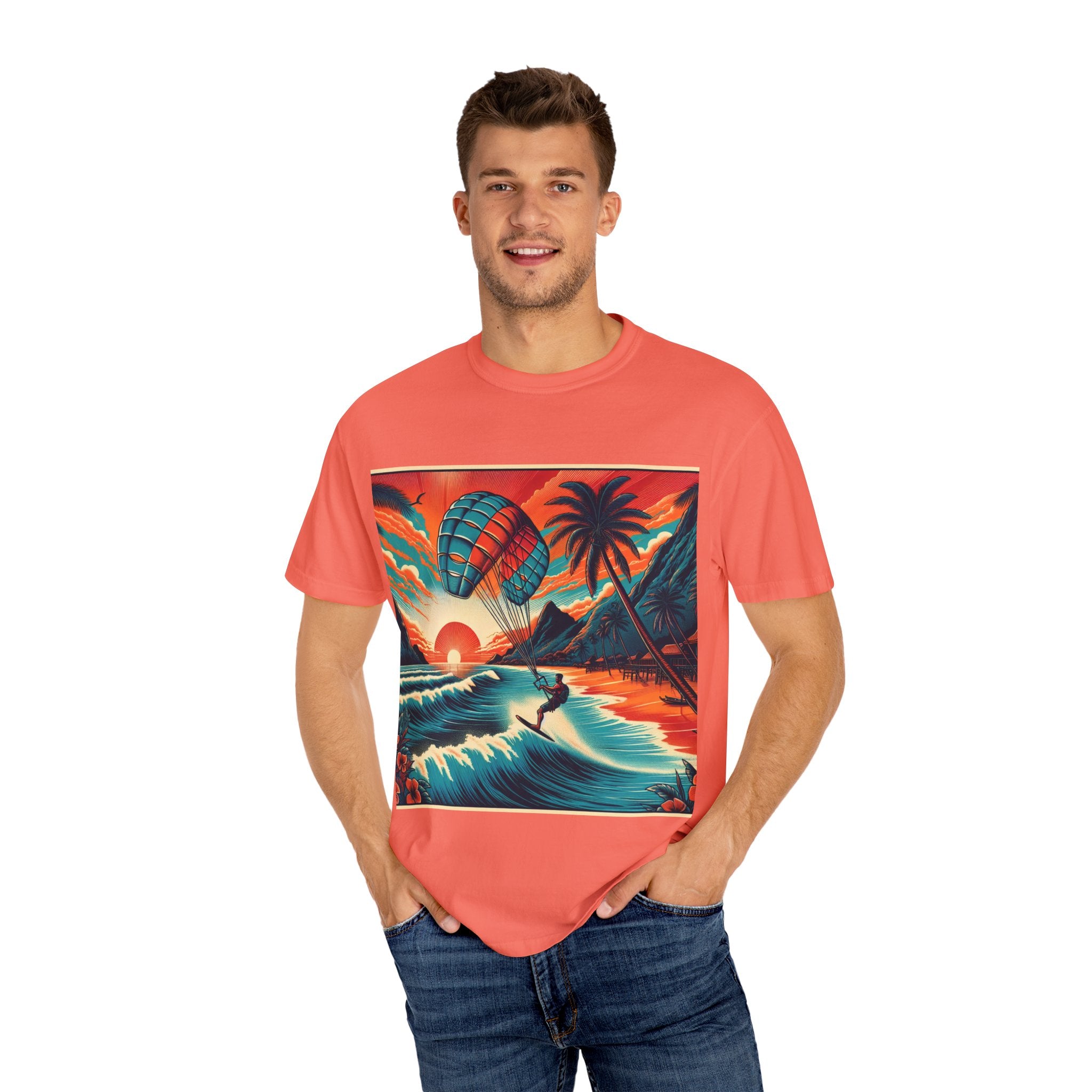 Sunset Paragliding T-Shirt | Beach Vibes Tee, Summer Style Apparel, Gifts for Surfers, Travel Lovers, Adventure Clothing