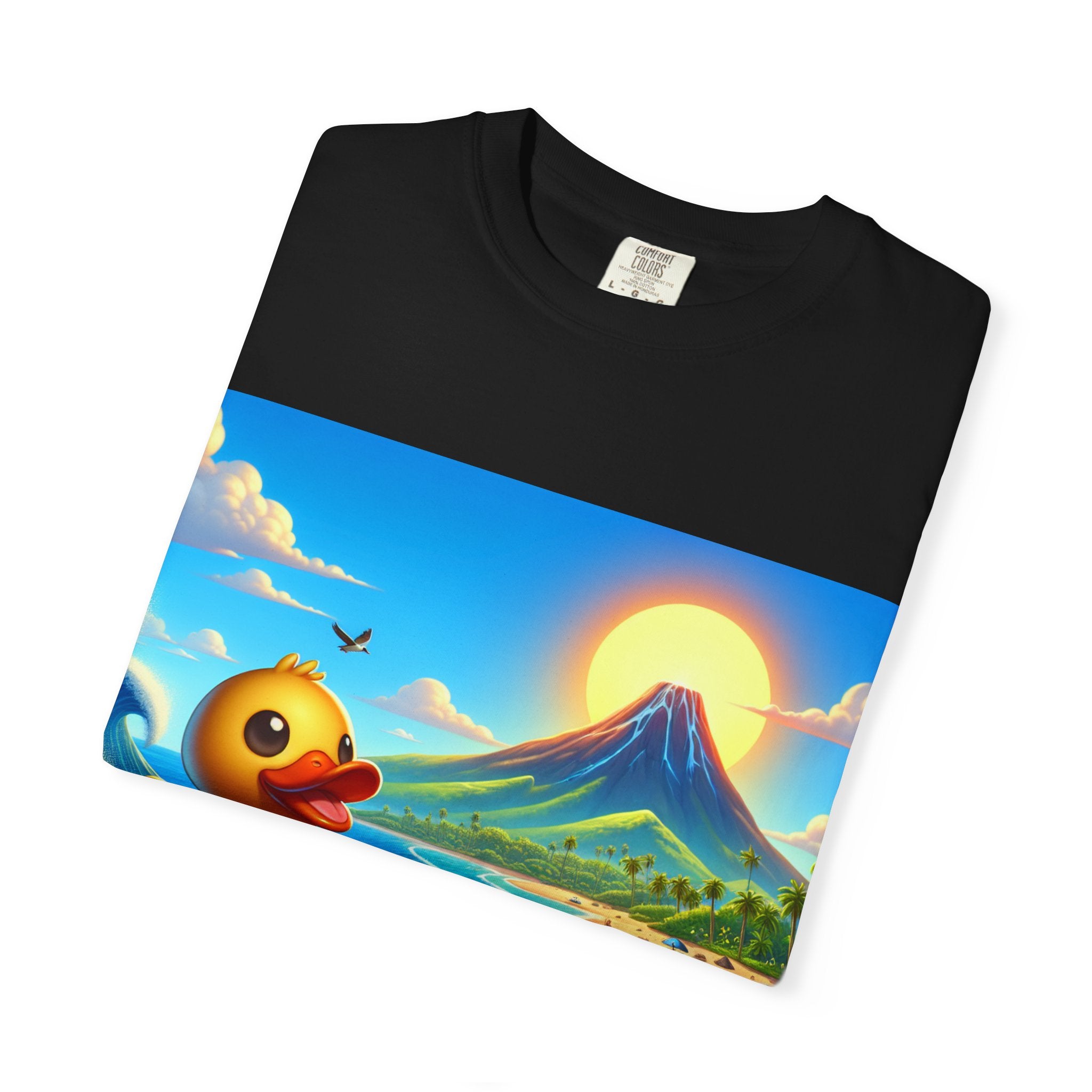 Surfing Duck Unisex Shirt, Fun Graphic Tee, Casual Wear, Summer Vibes, Beach Party T-shirt, Gift for Water Lovers