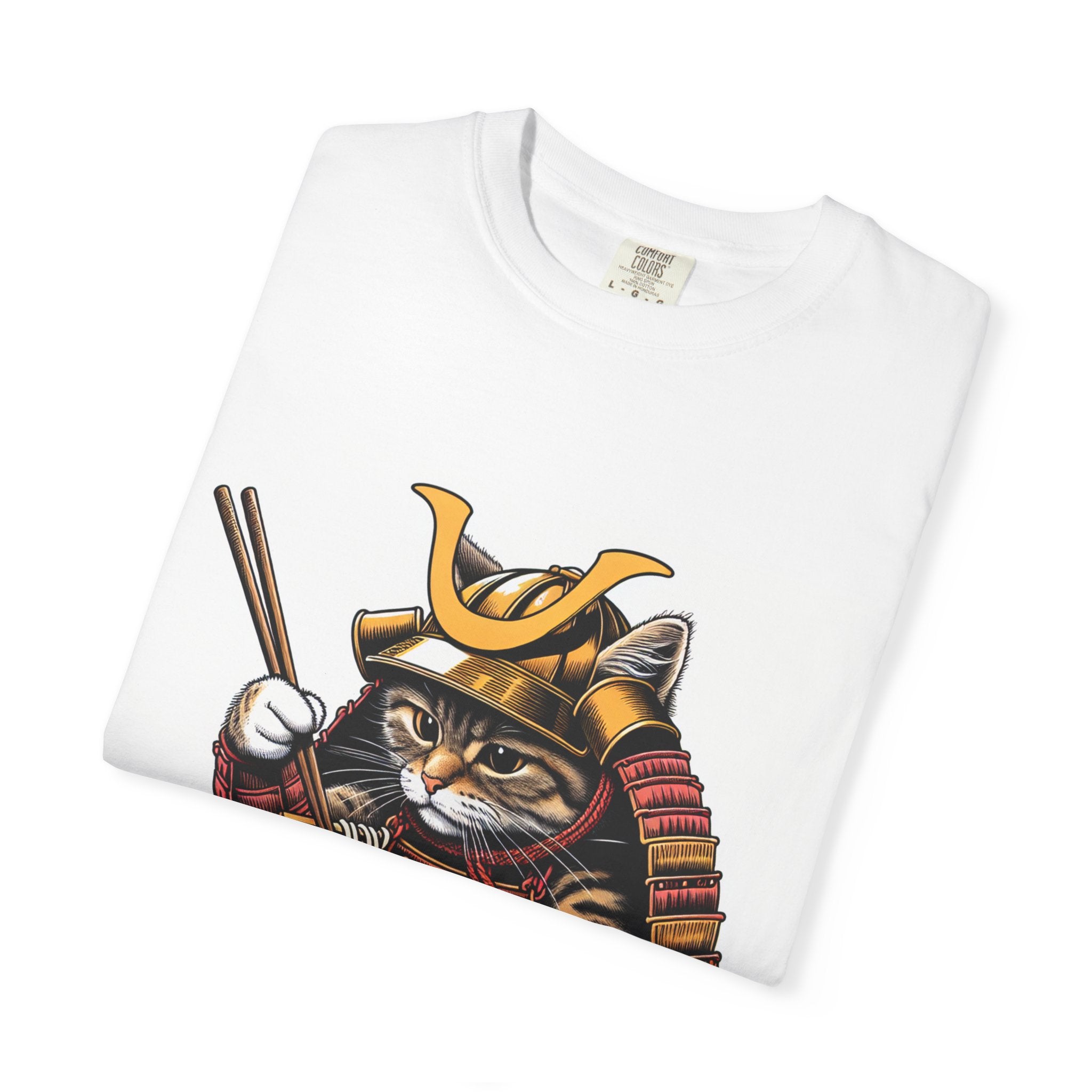 Samurai Cat T-Shirt | Cute Kitten Shirt, Animal Lover Gift, Pet Enthusiast Tee, Unique Graphic Top, Fun Conversation Starter