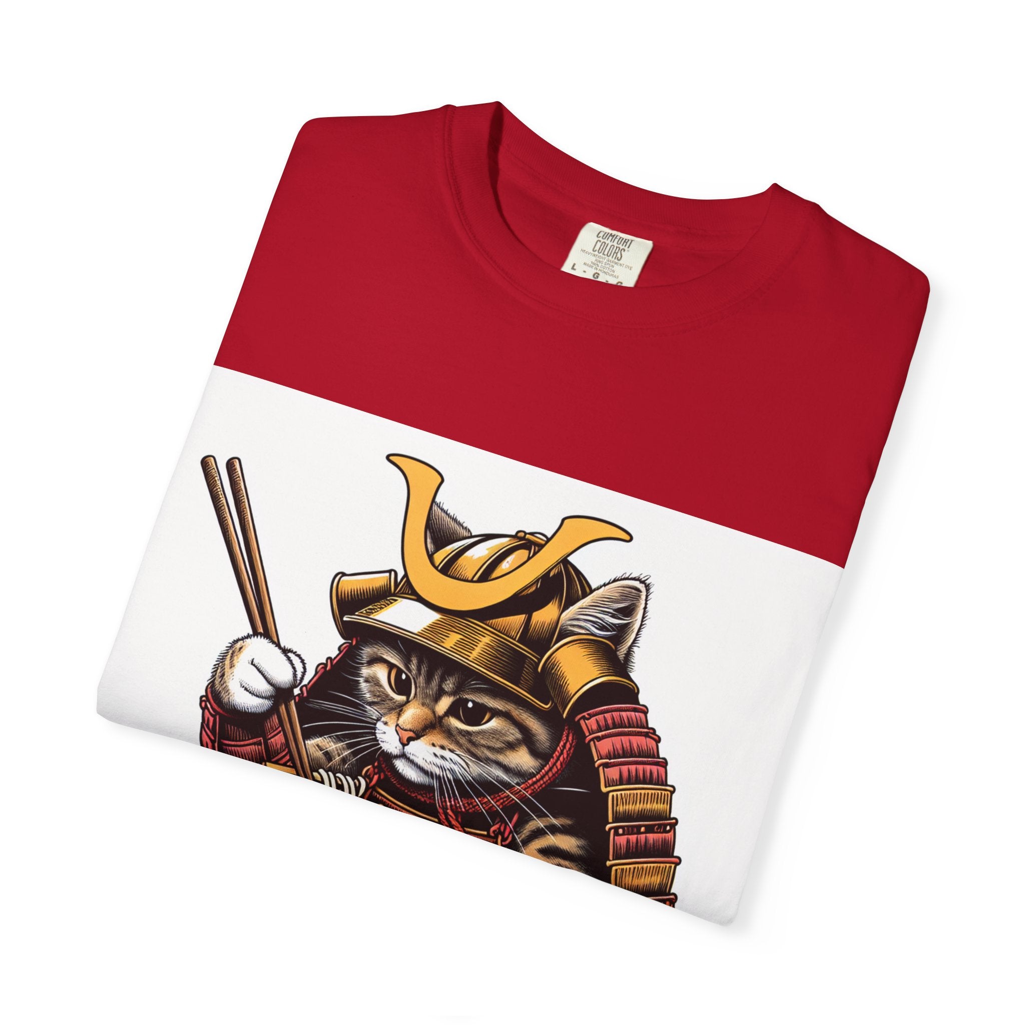 Samurai Cat T-Shirt | Cute Kitten Shirt, Animal Lover Gift, Pet Enthusiast Tee, Unique Graphic Top, Fun Conversation Starter