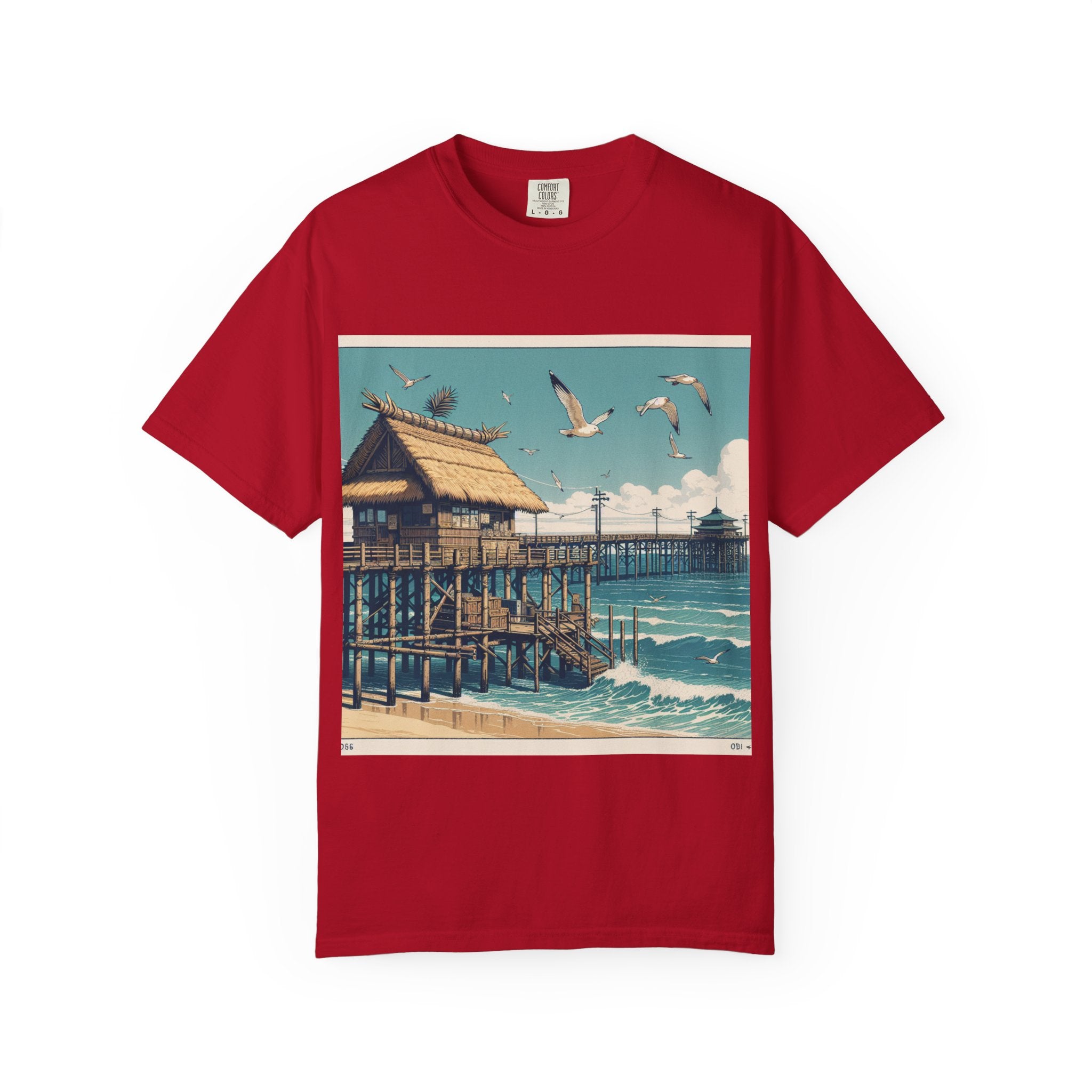 Beach-Inspired Unisex T-shirt, Relaxed Tee, Casual Summer Wear, Ocean Artwork, Vacation Essentials, Gift for Nature Lovers