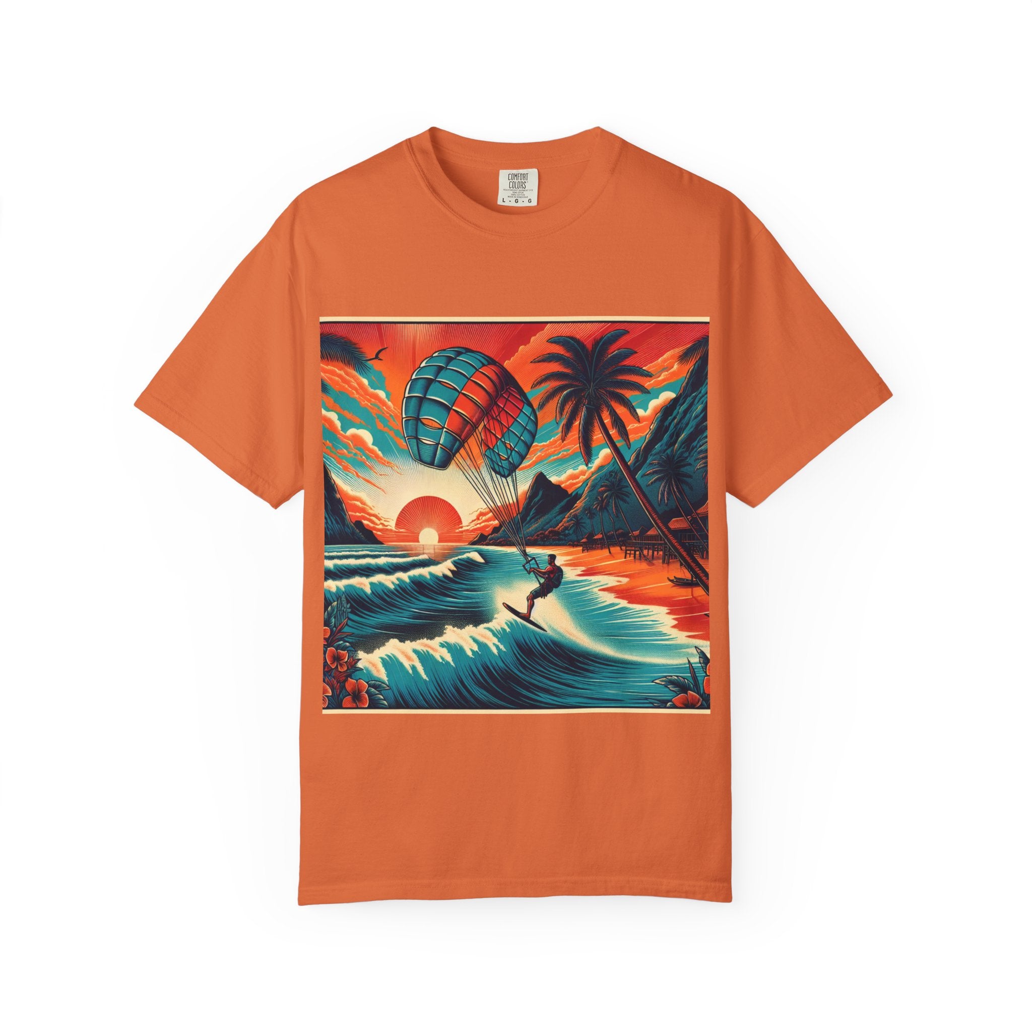 Sunset Paragliding T-Shirt | Beach Vibes Tee, Summer Style Apparel, Gifts for Surfers, Travel Lovers, Adventure Clothing