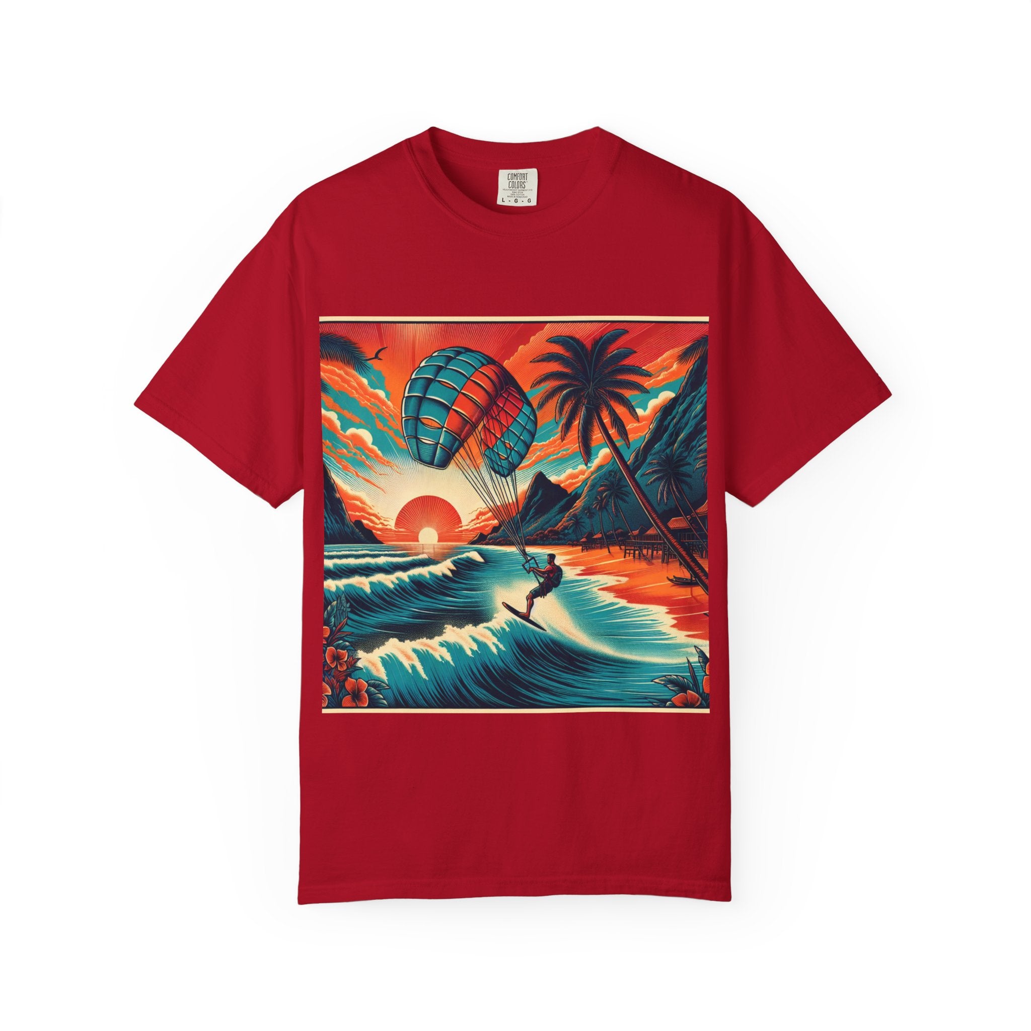 Sunset Paragliding T-Shirt | Beach Vibes Tee, Summer Style Apparel, Gifts for Surfers, Travel Lovers, Adventure Clothing