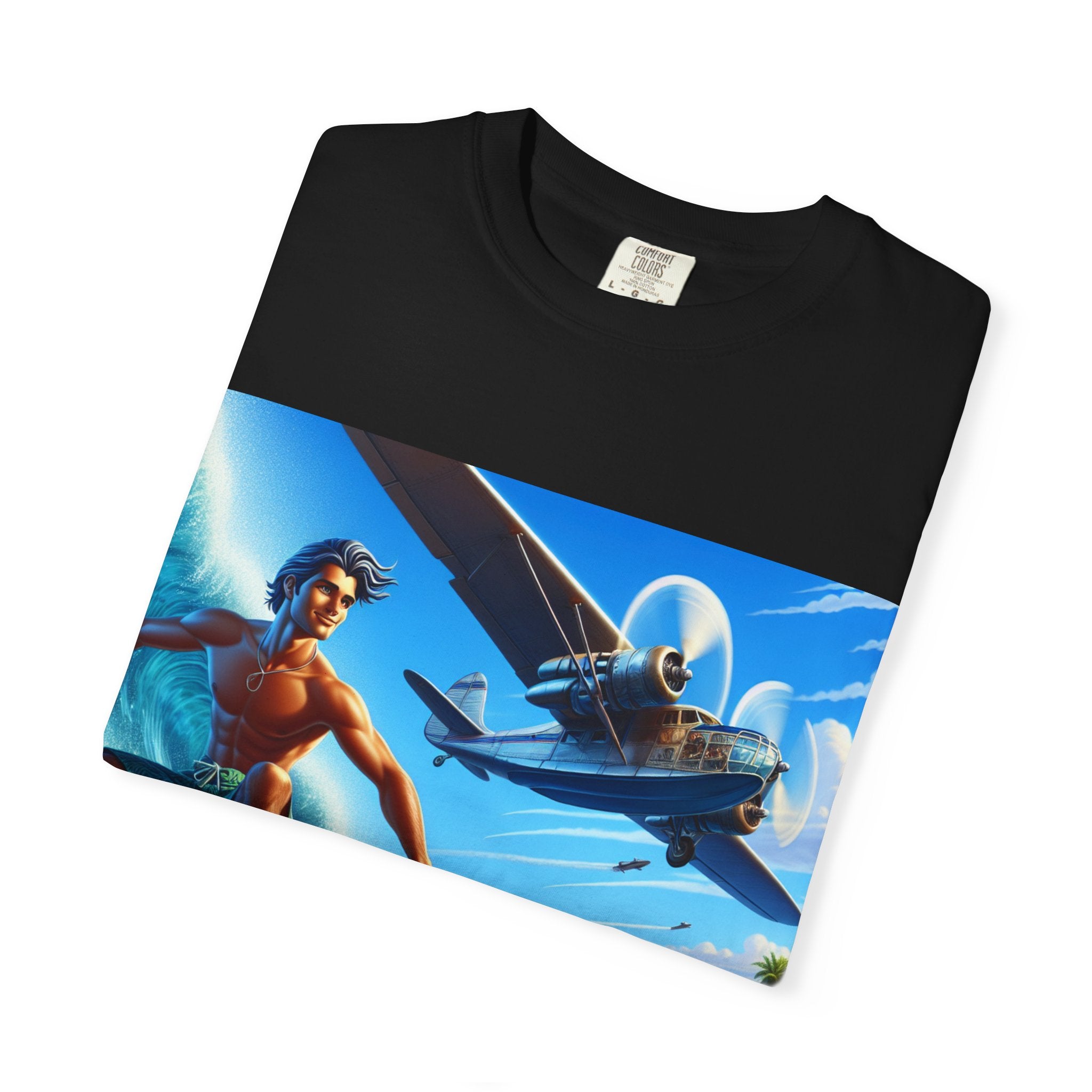 Surf Adventure Unisex T-Shirt, Perfect for Beach Lovers, Vacation Tees, Summer Apparel, Gift for Surfers and Travelers