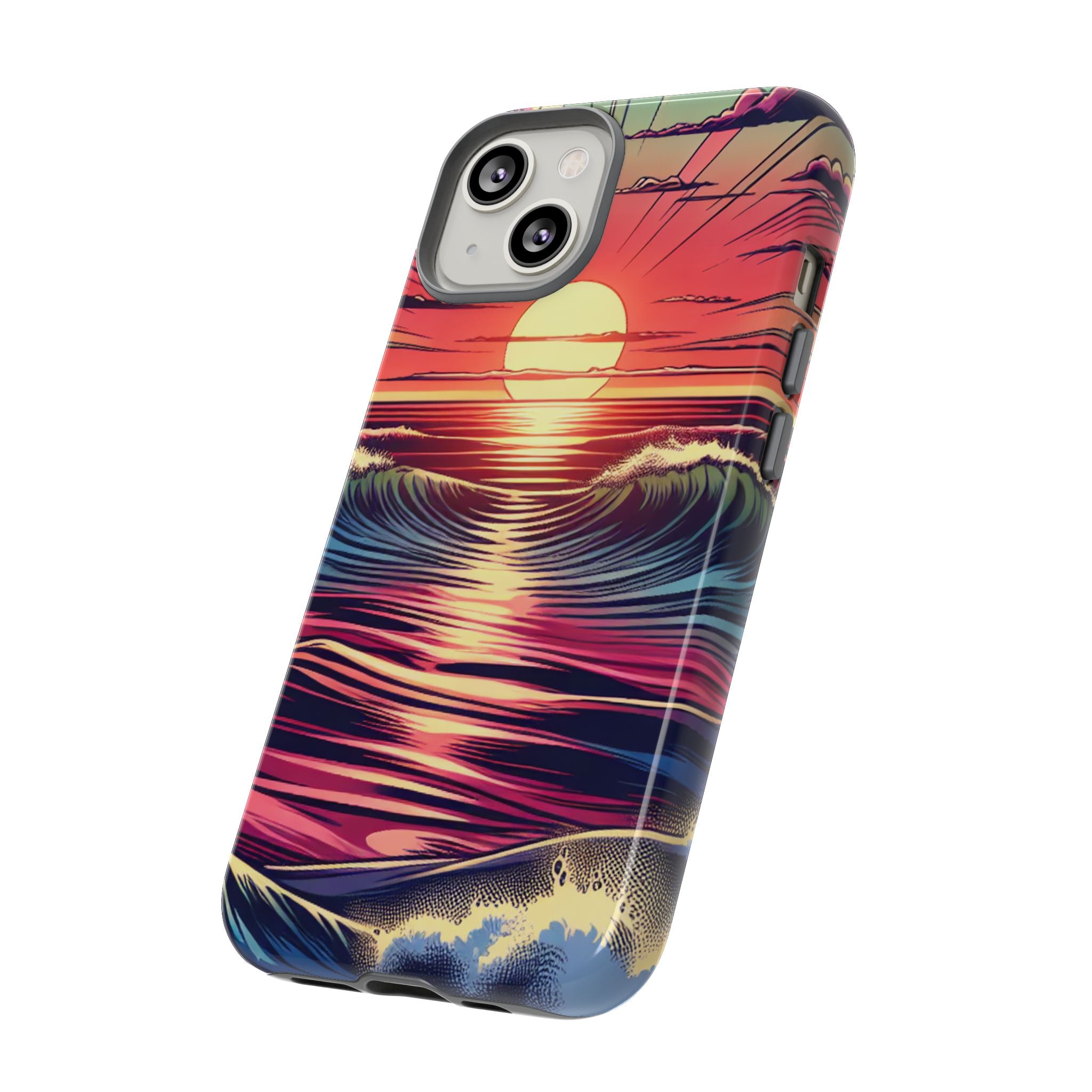 Vibrant Sunset Phone Case, Tough Cases, Beach Lover Gift, Ocean Inspired, Summer Vibes, Colorful Cell Phone Cover