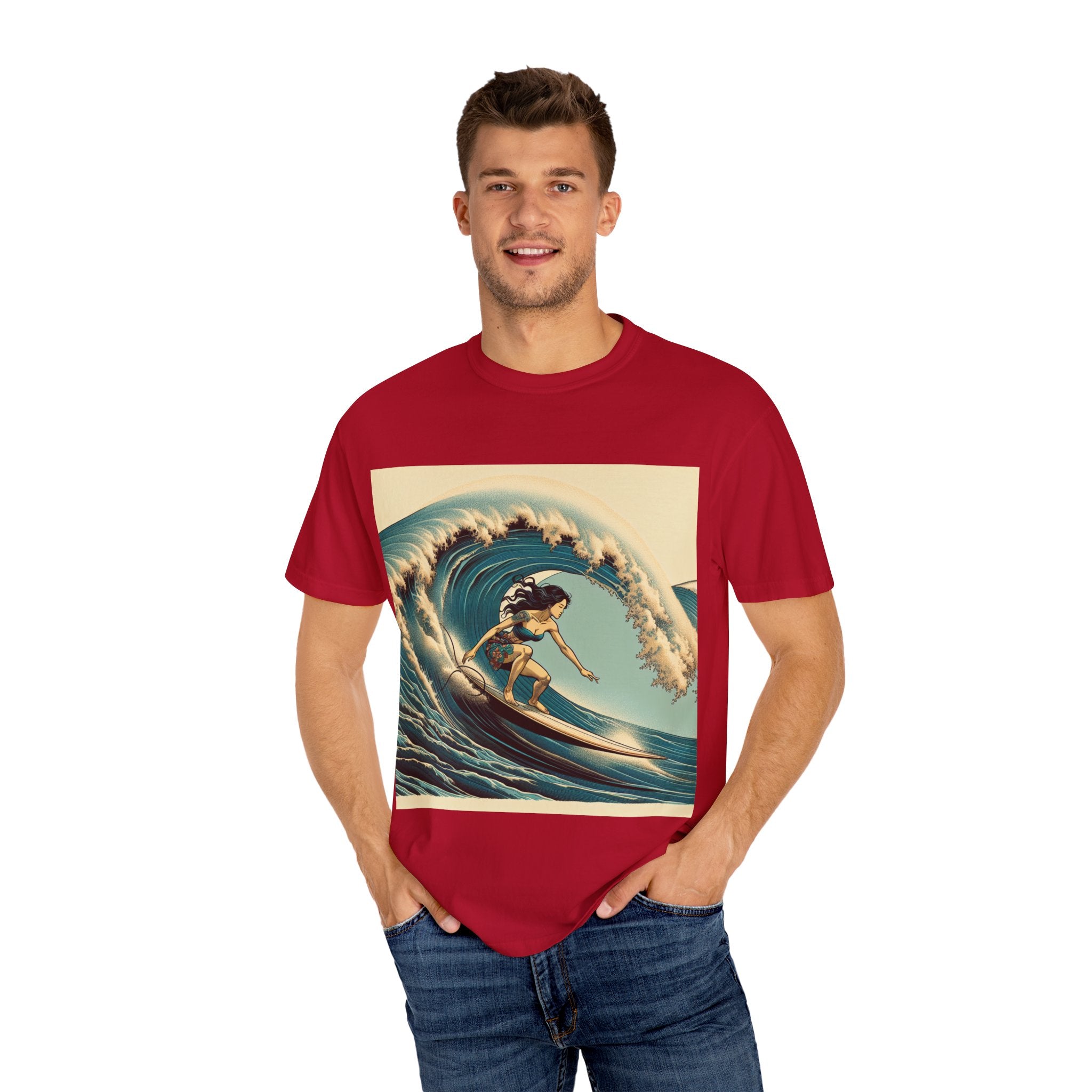 Surf Vibes Unisex Garment-Dyed T-Shirt | Beachwear, Surfing Style, Summer Apparel, Perfect for Vacations, Gifts for Surfers