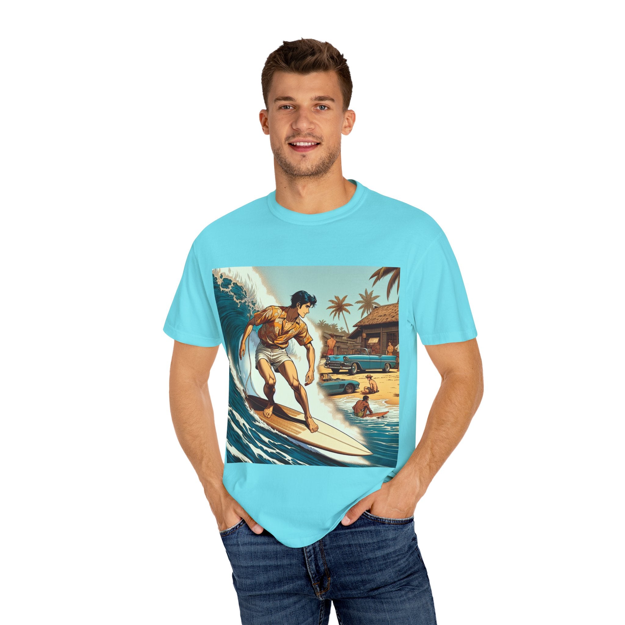 Surfing Vibes T-Shirt for Beach Lovers, Summer Apparel, Unisex Graphic Tee, Vacation Clothing, Casual Wear, Gifts for Surfers