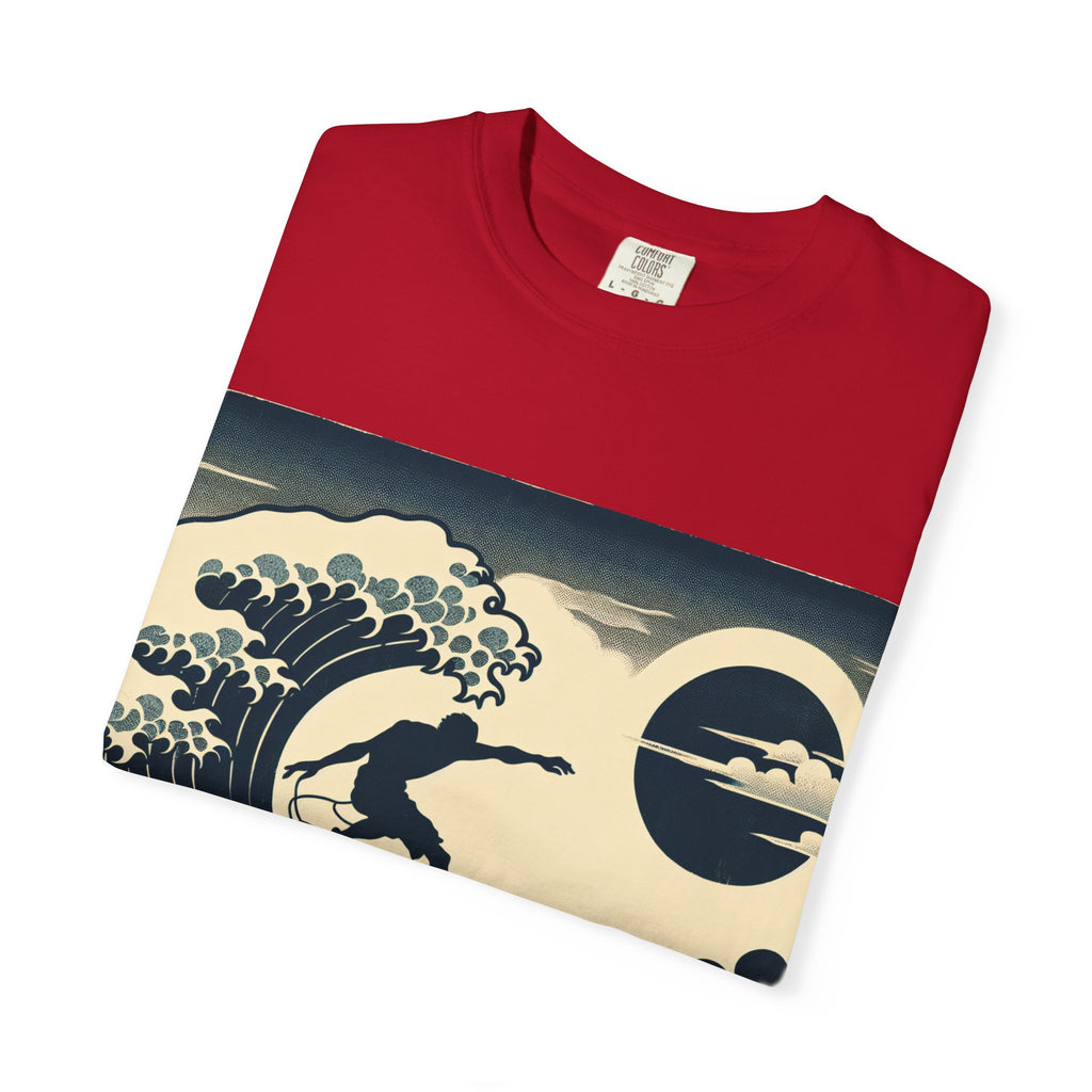 Ocean Wave Surfing T-Shirt, Casual Beach Wear, Summer Vibe Tee, Unisex Graphic Tee, Perfect Gift for Surfers