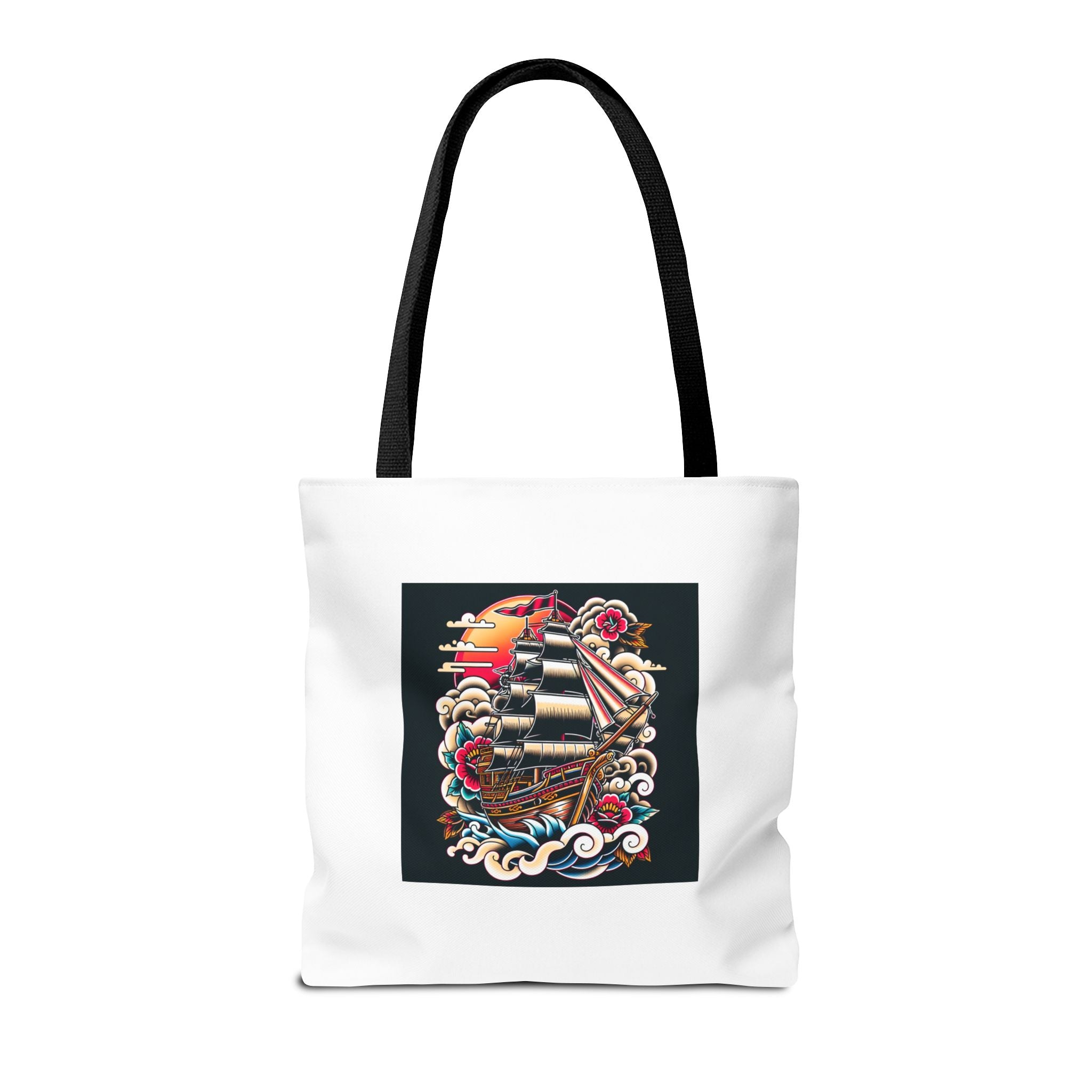 Pirate Ship Tote Bag, Nautical Tote for Adventurers, Eco-Friendly Shopper, Unique Gift for Travelers, Stylish Beach Bag