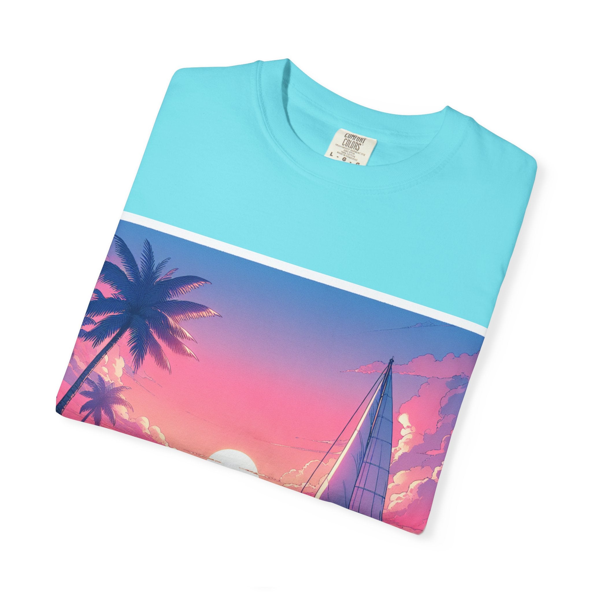 Sunset Sail Unisex T-Shirt, Beach Life Shirt, Vacation Tee, Gift for Sailors, Summer Fashion