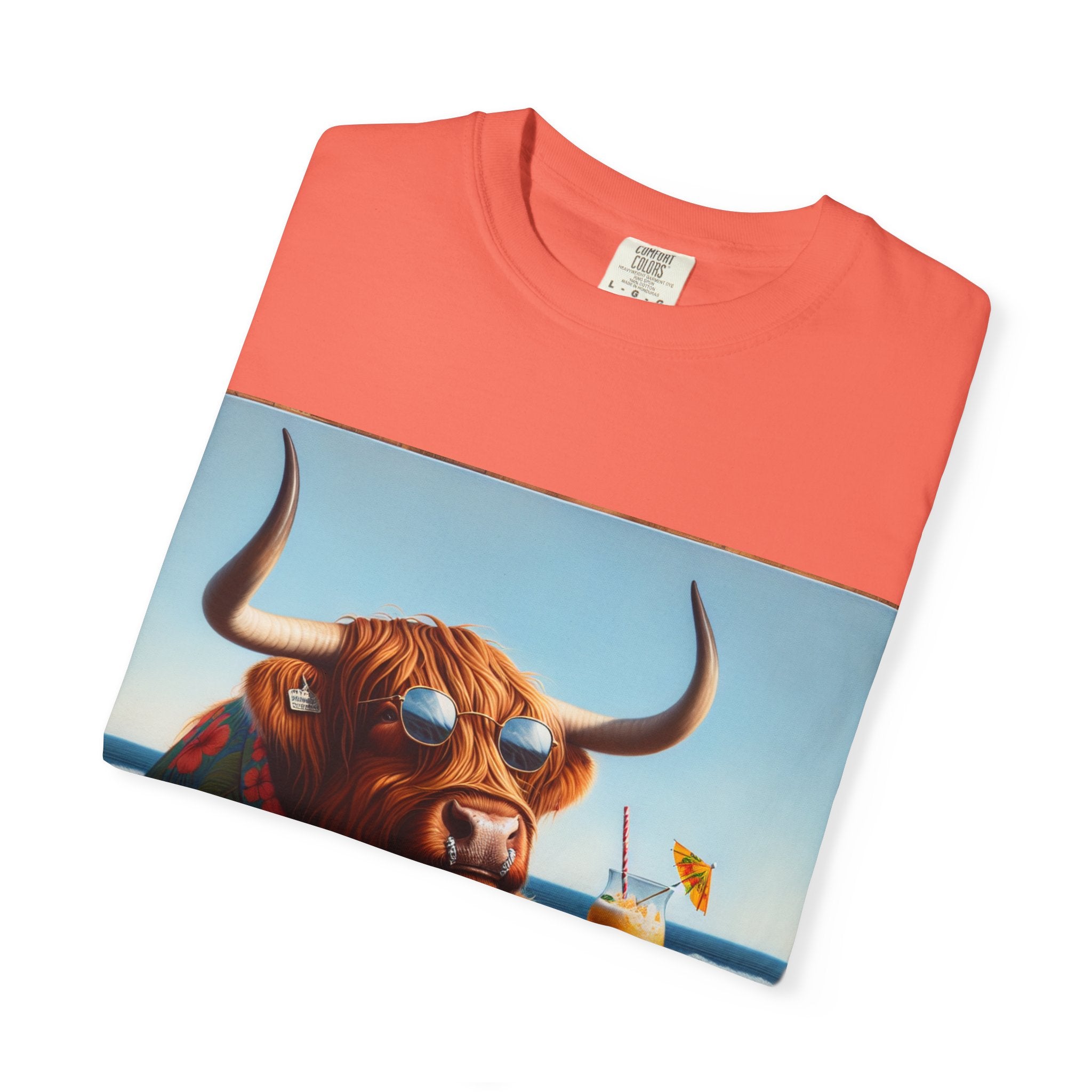 Chill Vibes Cow T-Shirt | Summer Beach Tee, Fun Animal Design, Relaxed Fit, Perfect for Vacations, Gifts