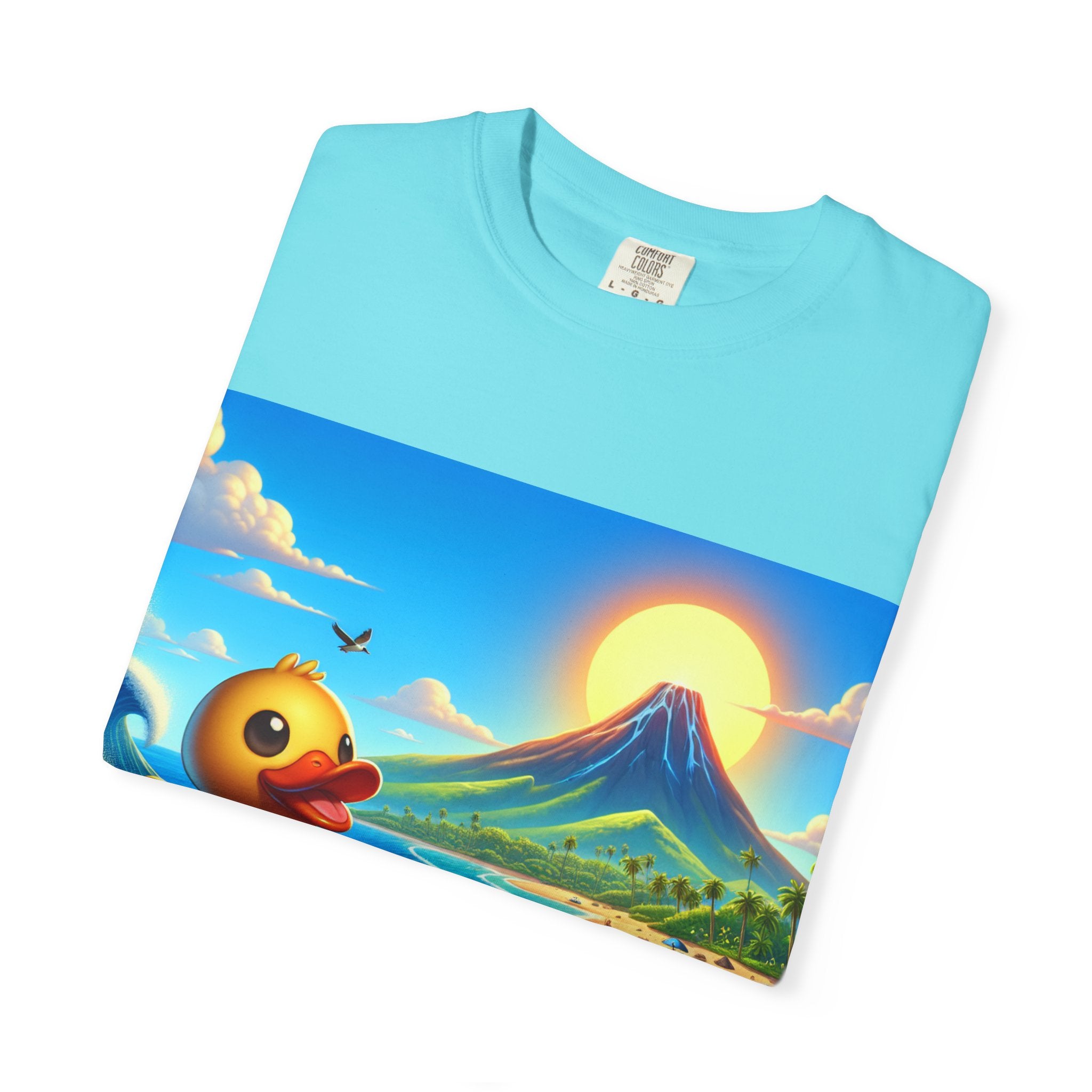 Surfing Duck Unisex Shirt, Fun Graphic Tee, Casual Wear, Summer Vibes, Beach Party T-shirt, Gift for Water Lovers