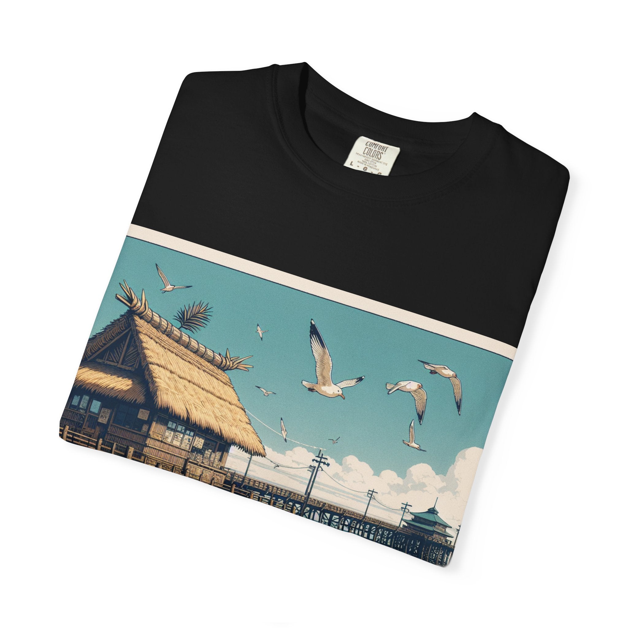 Beach-Inspired Unisex T-shirt, Relaxed Tee, Casual Summer Wear, Ocean Artwork, Vacation Essentials, Gift for Nature Lovers