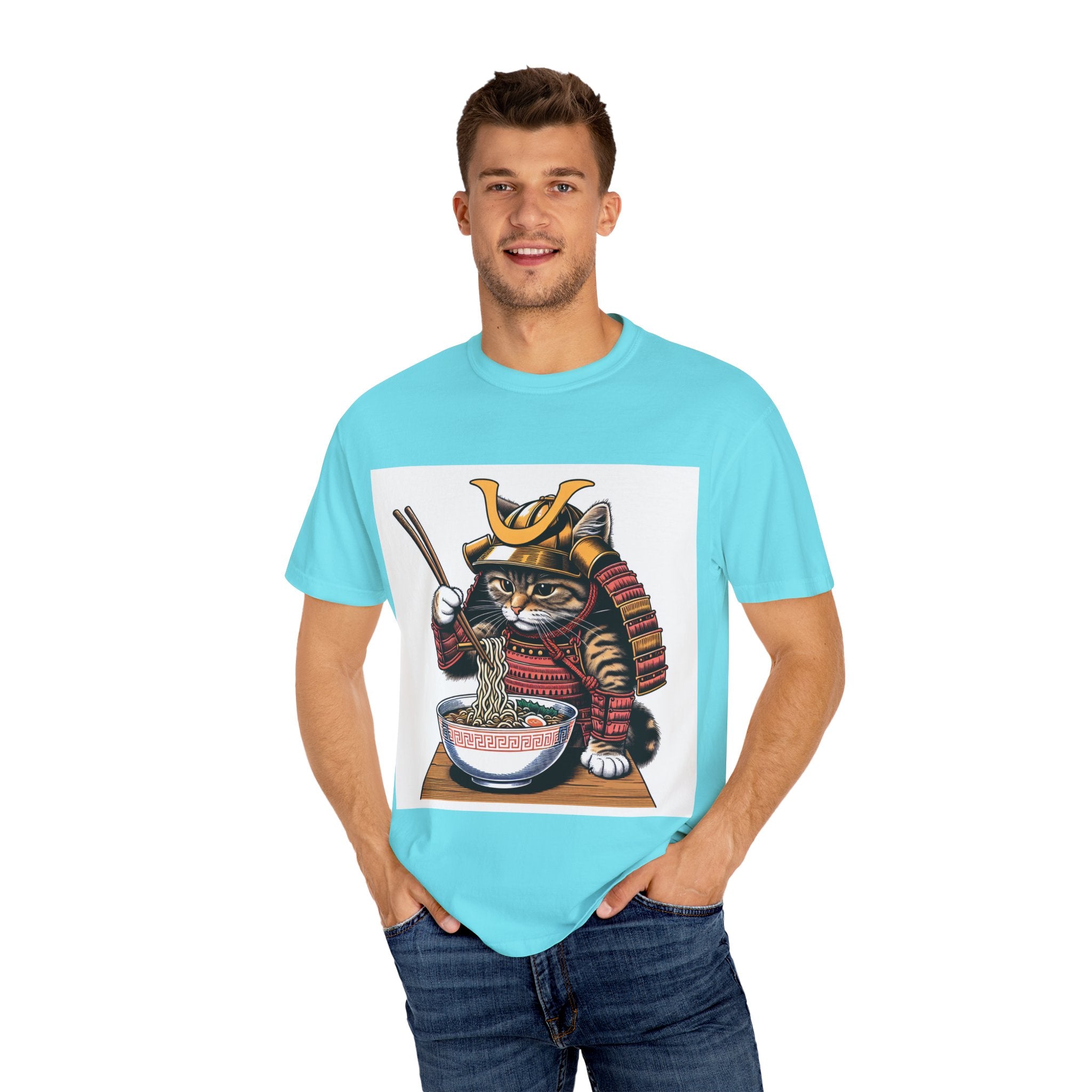 Samurai Cat T-Shirt | Cute Kitten Shirt, Animal Lover Gift, Pet Enthusiast Tee, Unique Graphic Top, Fun Conversation Starter