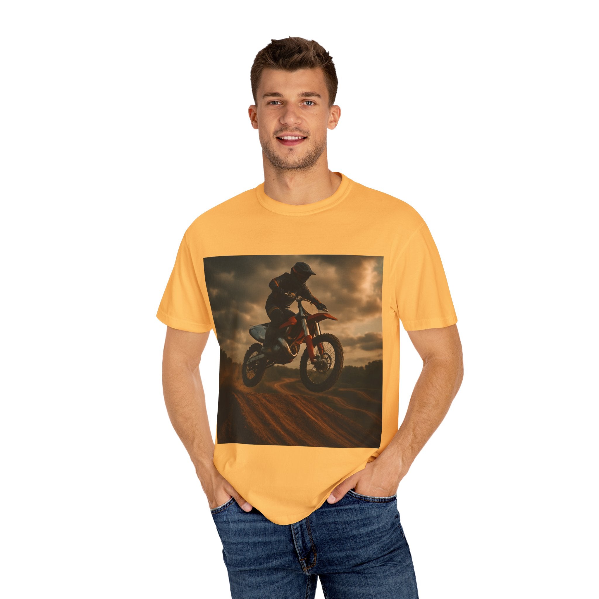 Motocross Adventure T-Shirt | Unisex Garment-Dyed Tee for Riders, Gifts for Motocross Fans, Sportswear, Casual Wear, Outdoor Activities