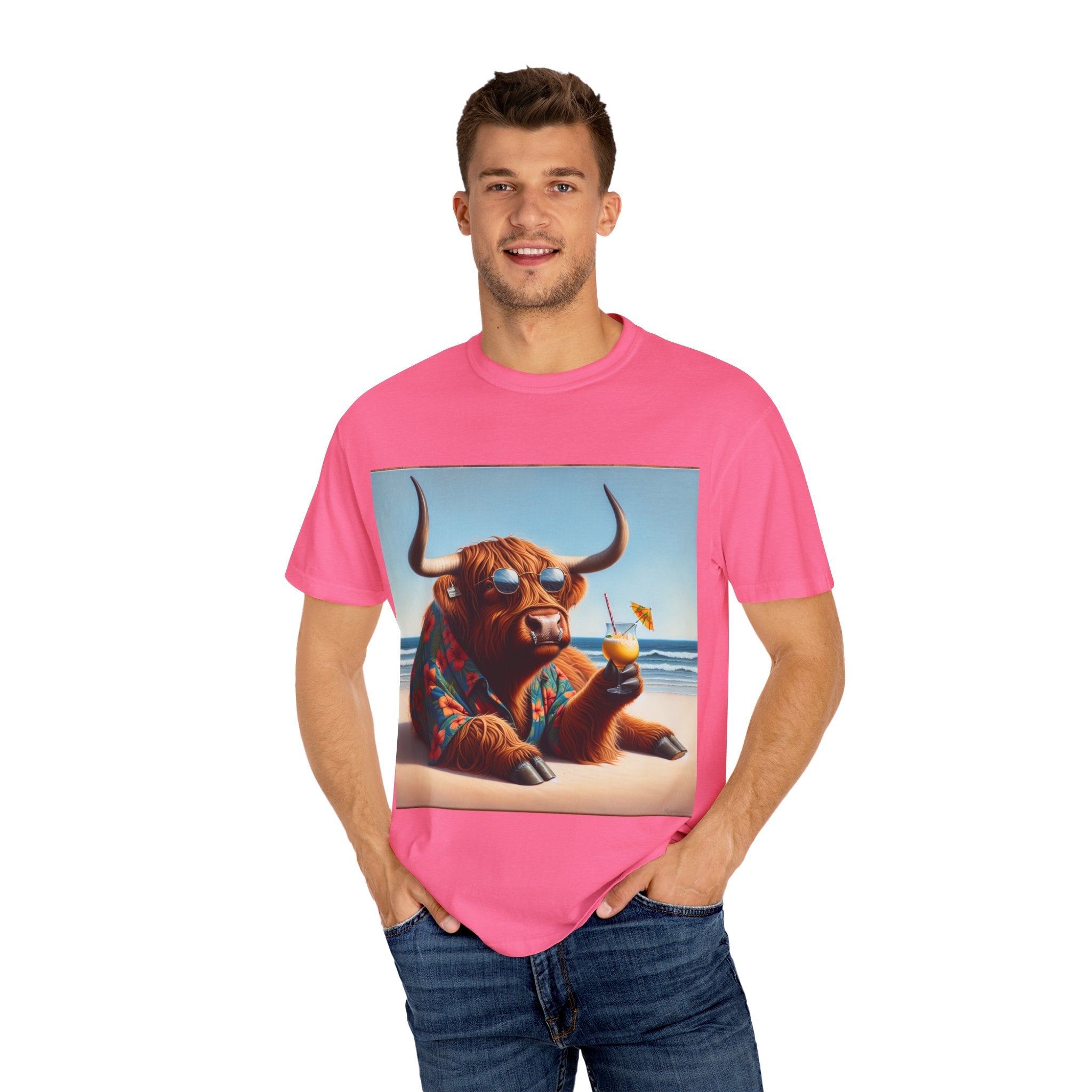 Chill Vibes Cow T-Shirt | Summer Beach Tee, Fun Animal Design, Relaxed Fit, Perfect for Vacations, Gifts