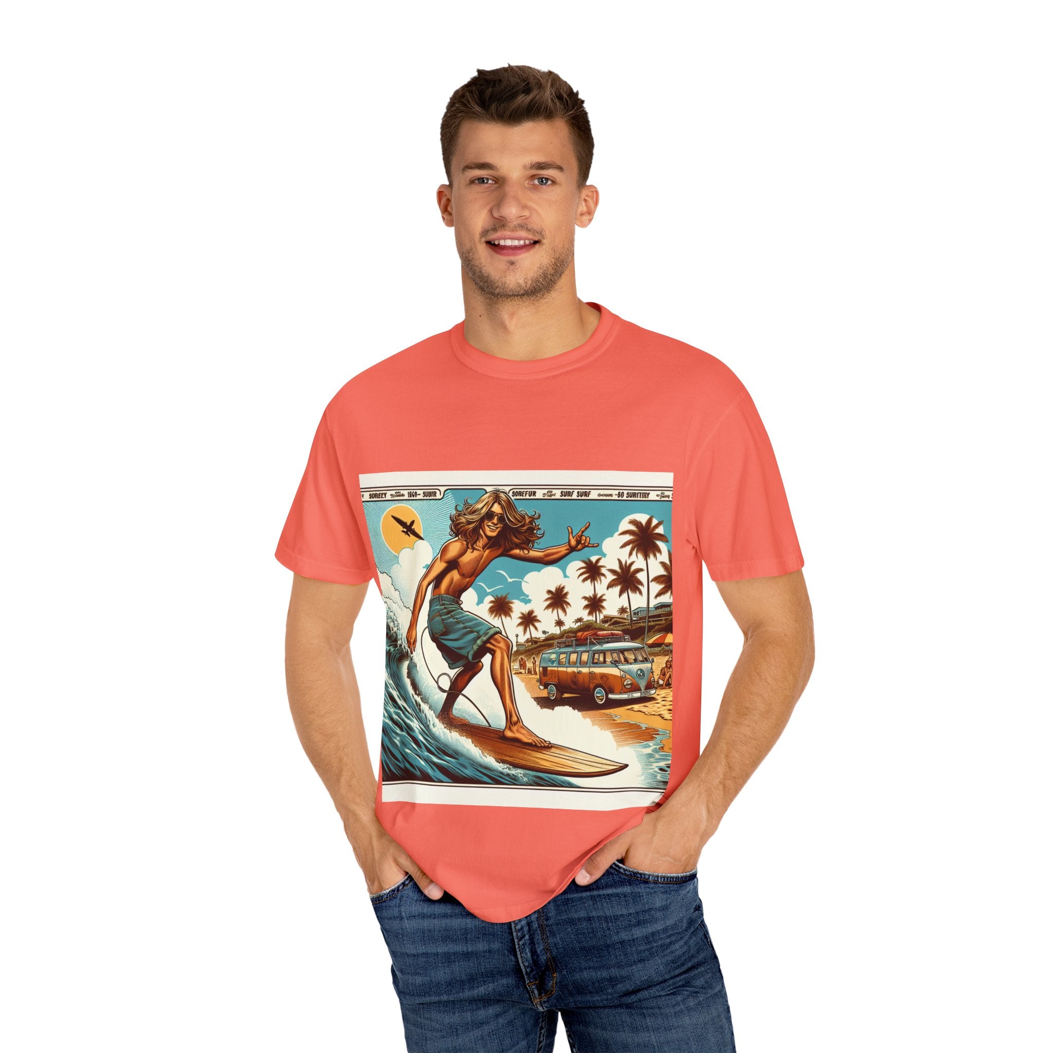 Beach Vibes T-shirt, Surfing Tee, Summer Apparel, Unisex Graphic Shirt, Vacation Wear, Gift for Surfers, Outdoor Activities