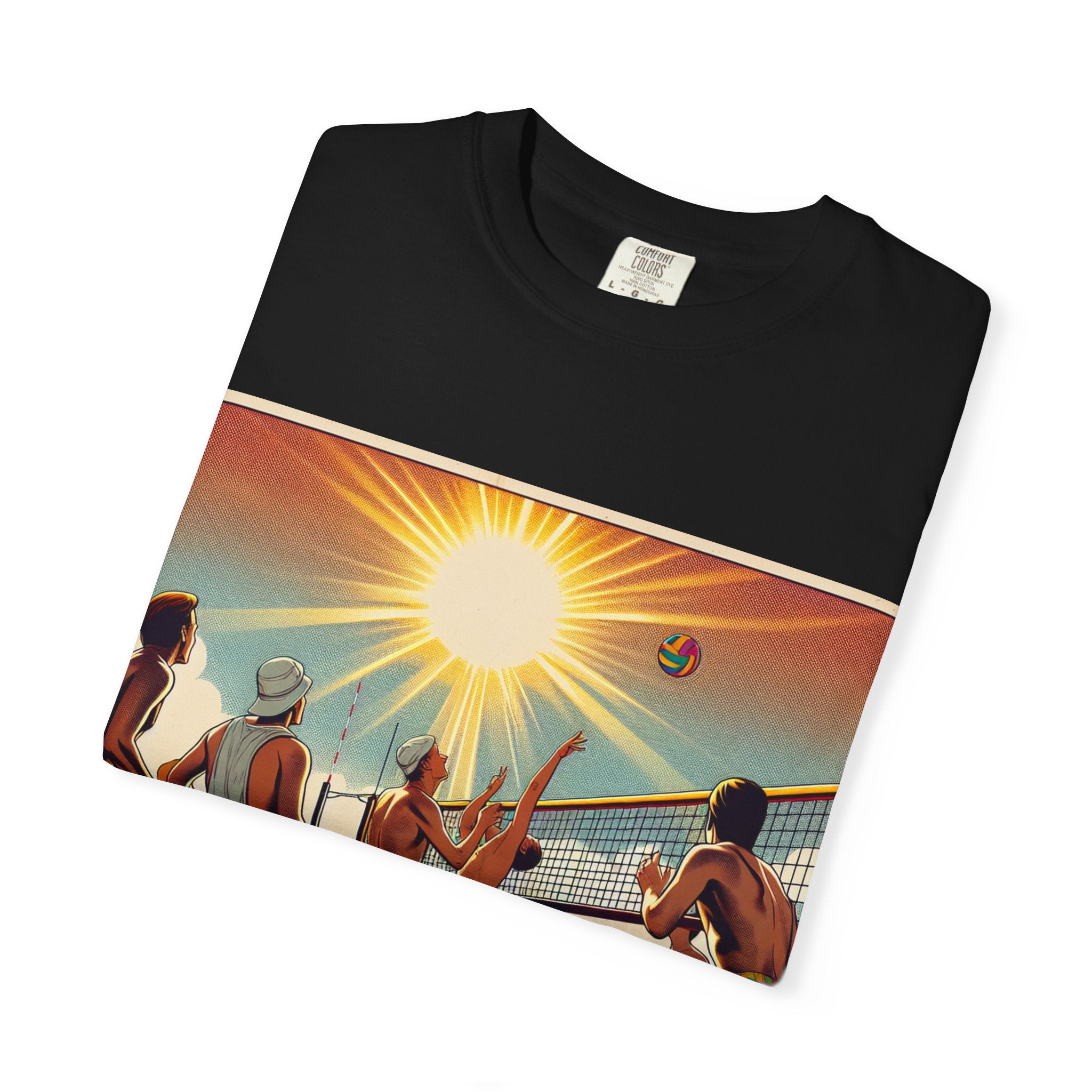 Beach Volleyball Vibes Unisex Garment-Dyed T-shirt | Summer Style, Casual Wear, Gift for Him/Her, Beach Day Essential, Vacation Outfit