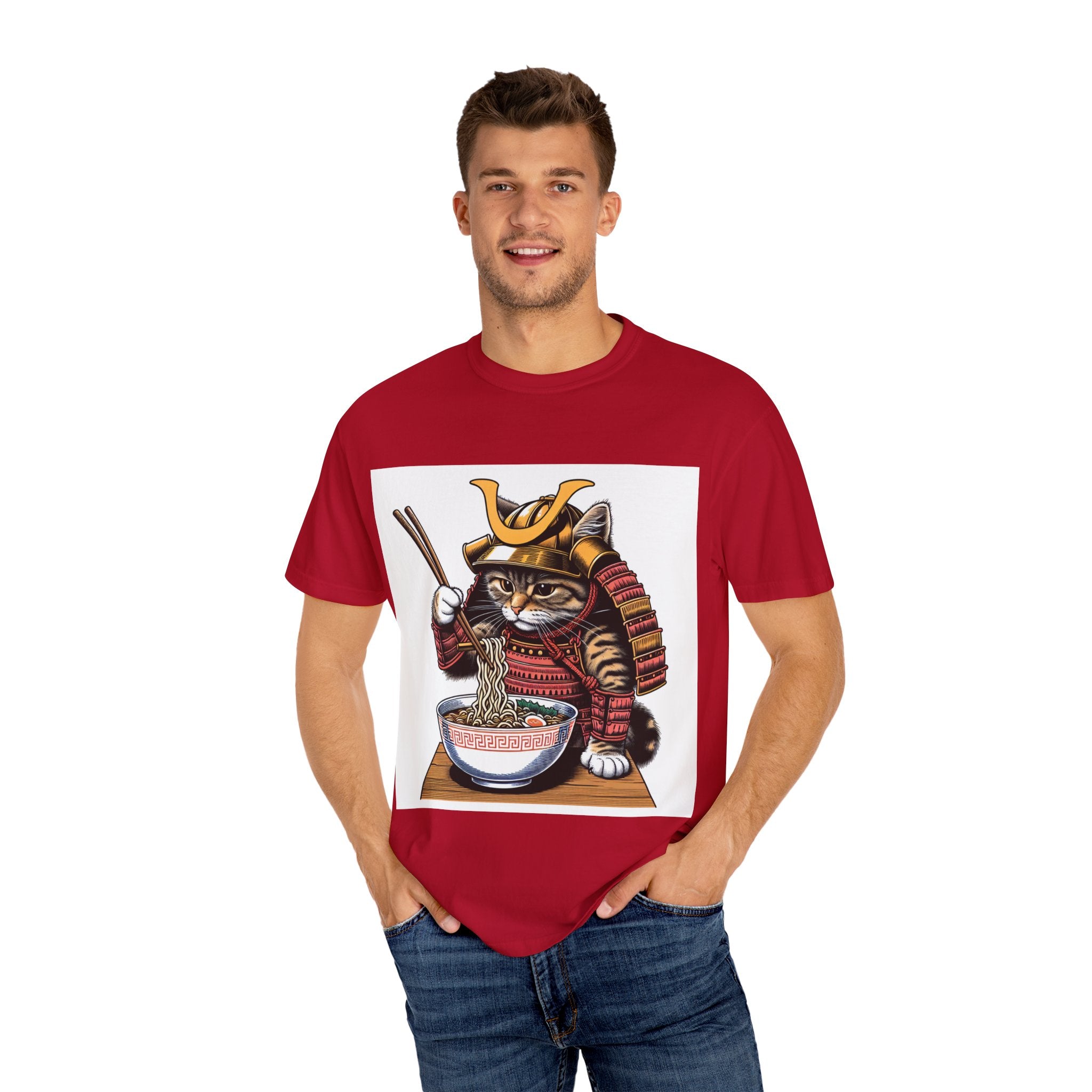 Samurai Cat T-Shirt | Cute Kitten Shirt, Animal Lover Gift, Pet Enthusiast Tee, Unique Graphic Top, Fun Conversation Starter