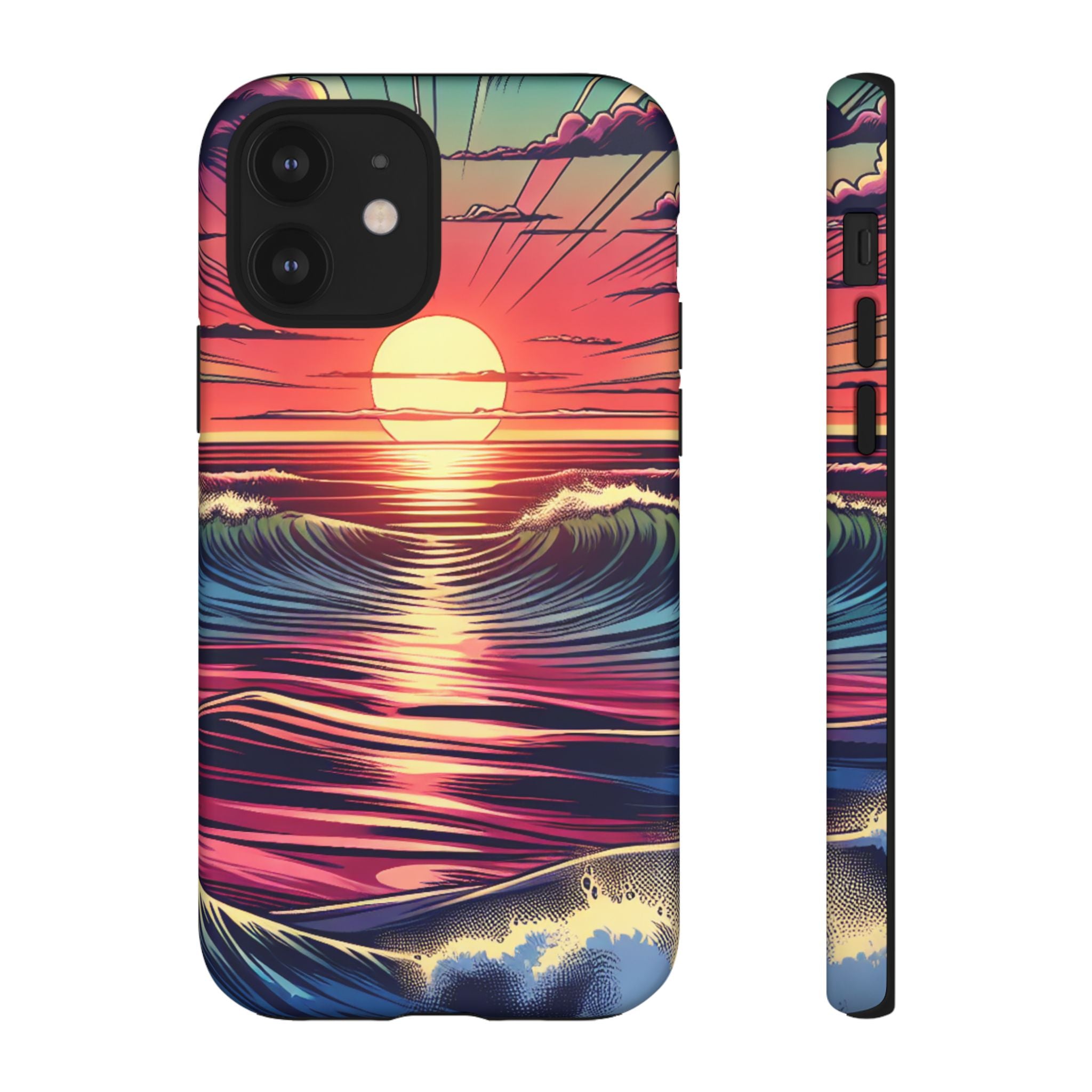 Vibrant Sunset Phone Case, Tough Cases, Beach Lover Gift, Ocean Inspired, Summer Vibes, Colorful Cell Phone Cover