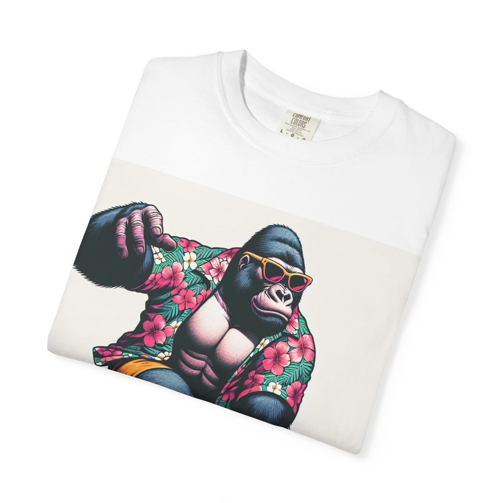 Surfing Gorilla T-Shirt, Casual Beachwear, Summer Gift, Graphic Tee, Unisex T-Shirt, Fun Vacation Apparel
