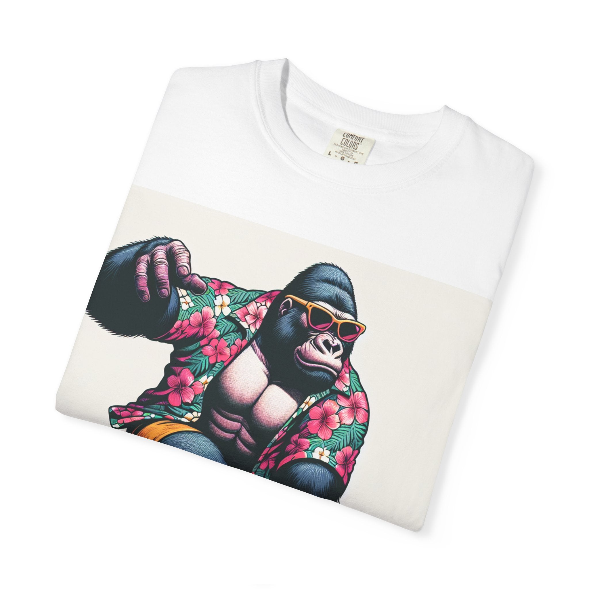 Surfing Gorilla T-Shirt, Casual Beachwear, Summer Gift, Graphic Tee, Unisex T-Shirt, Fun Vacation Apparel