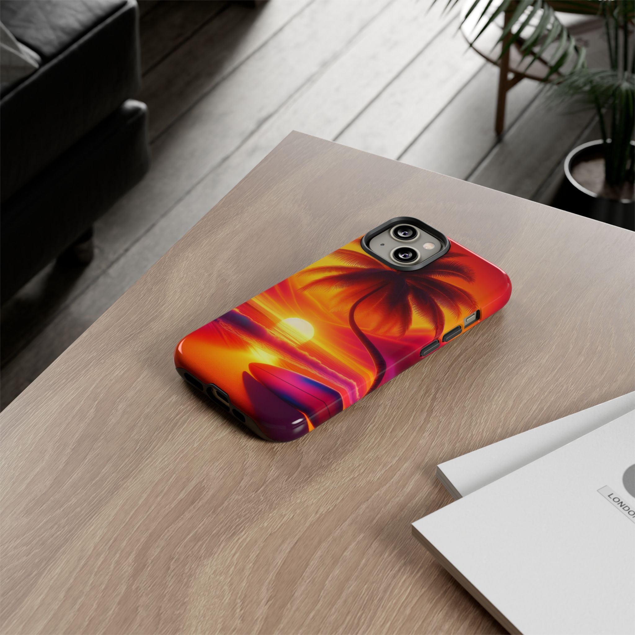 Tropical Phone Case with Sunset and Palm Tree Design | Summer Vibes, Beach Lover's Gift, Vacation Essential, Stylish Protection, [...]