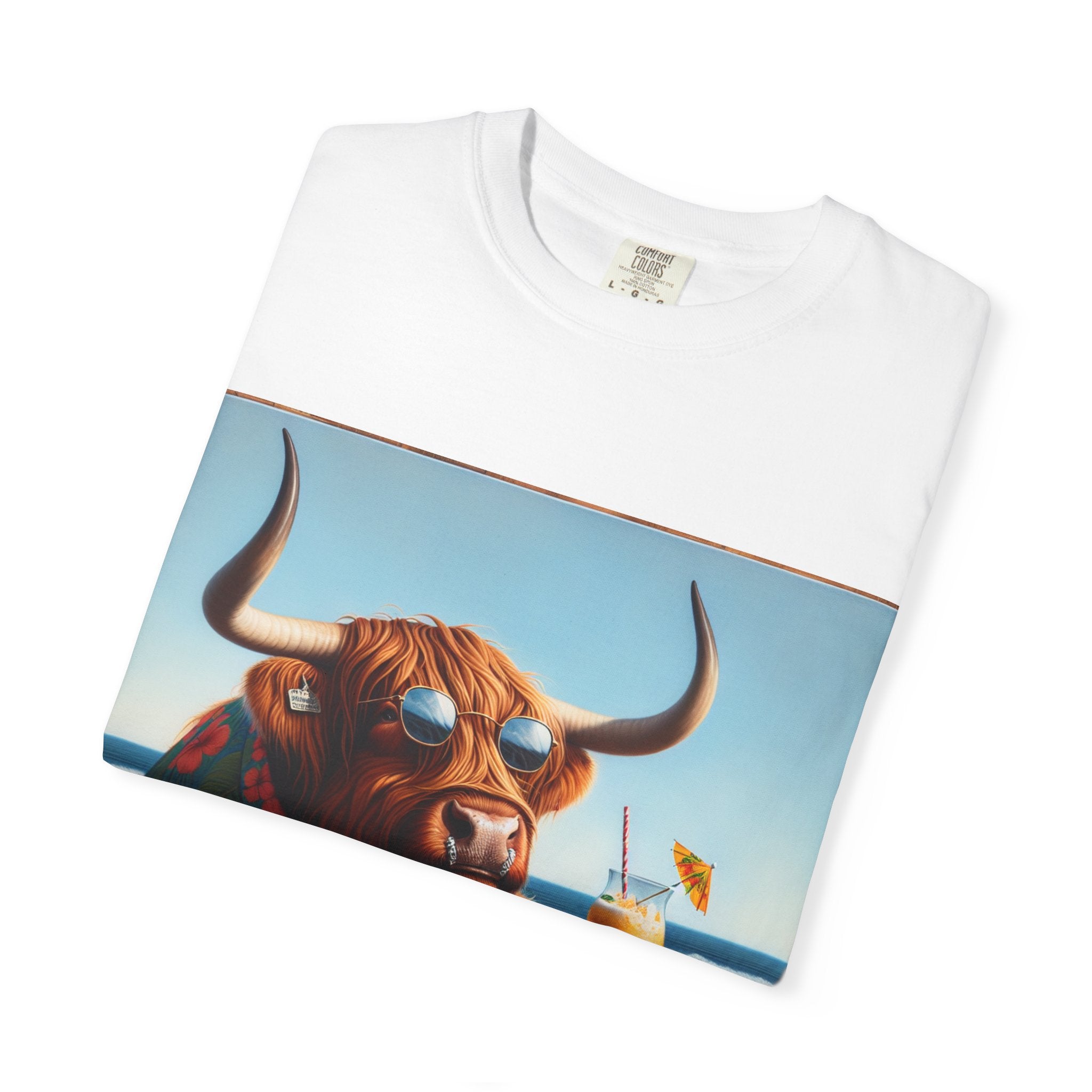 Chill Vibes Cow T-Shirt | Summer Beach Tee, Fun Animal Design, Relaxed Fit, Perfect for Vacations, Gifts