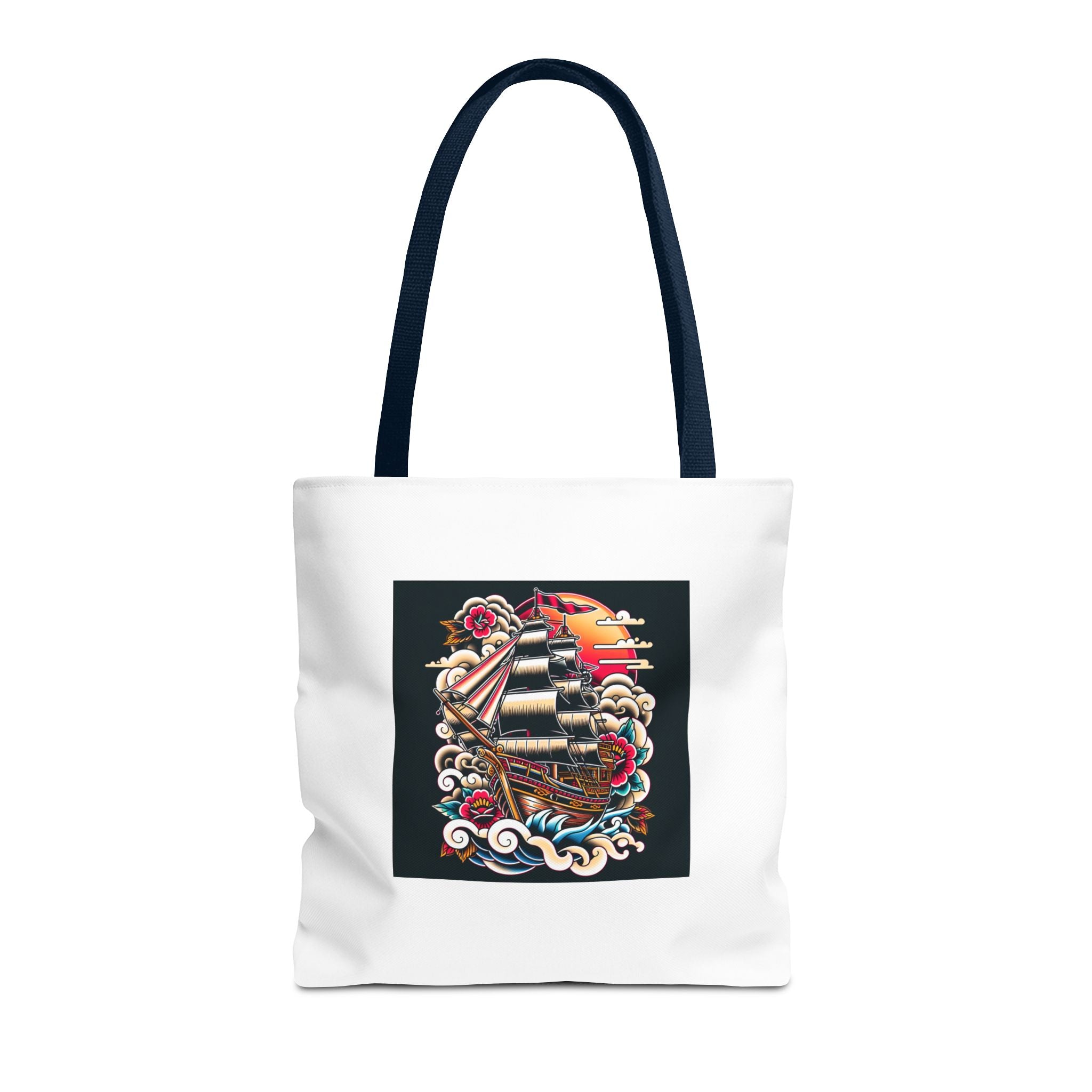 Pirate Ship Tote Bag, Nautical Tote for Adventurers, Eco-Friendly Shopper, Unique Gift for Travelers, Stylish Beach Bag