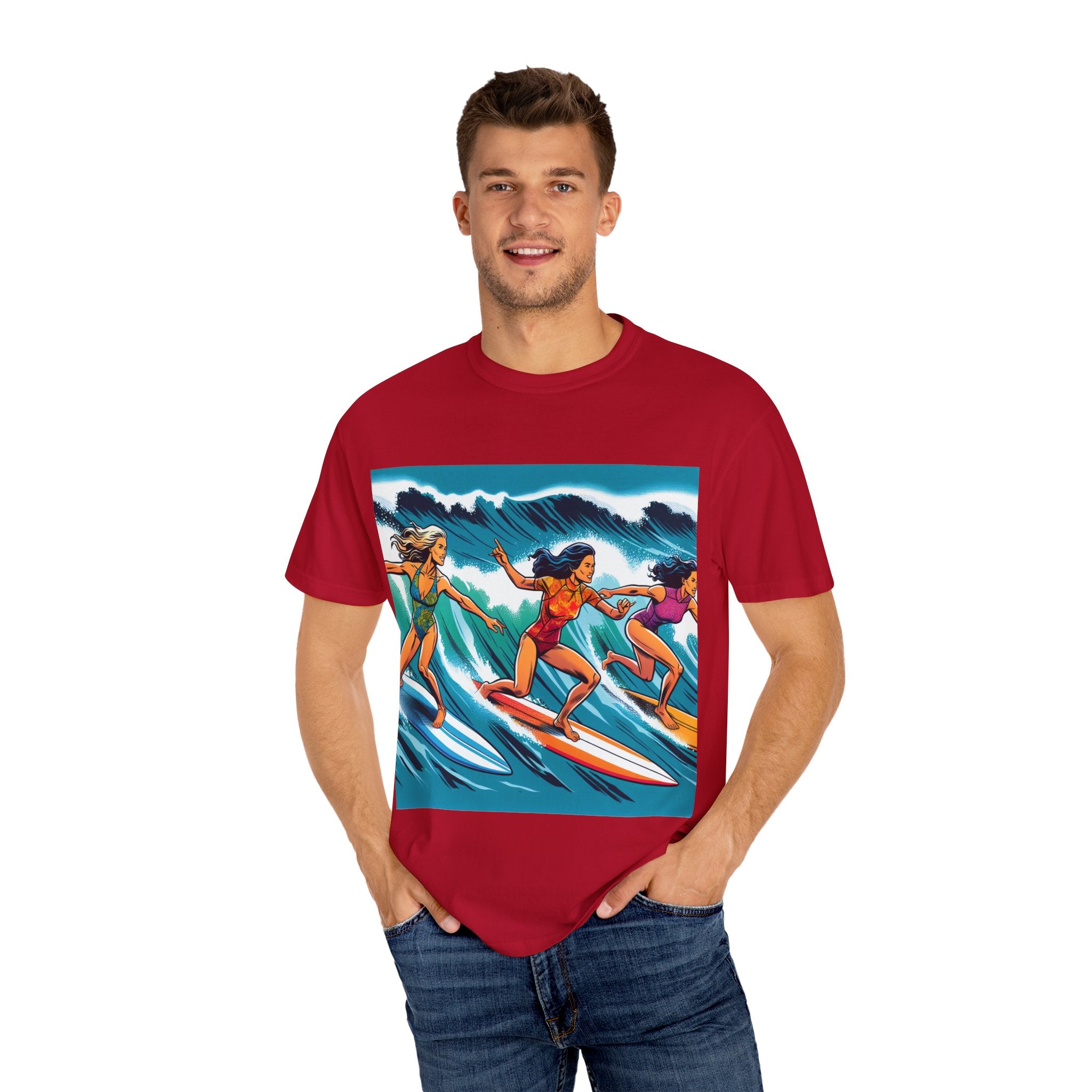Surfing Sisterhood T-Shirt - Beach Vibes, Summer Style, Gift for Surfers, Casual Wear, Unisex Tee, Ocean Lovers Tee