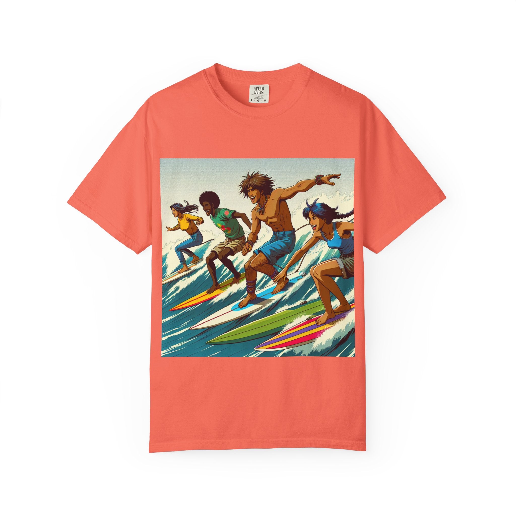 Surfing Vibes Unisex T-shirt, Beachwear, Summer Apparel, Surfing Gift, Casual Tee
