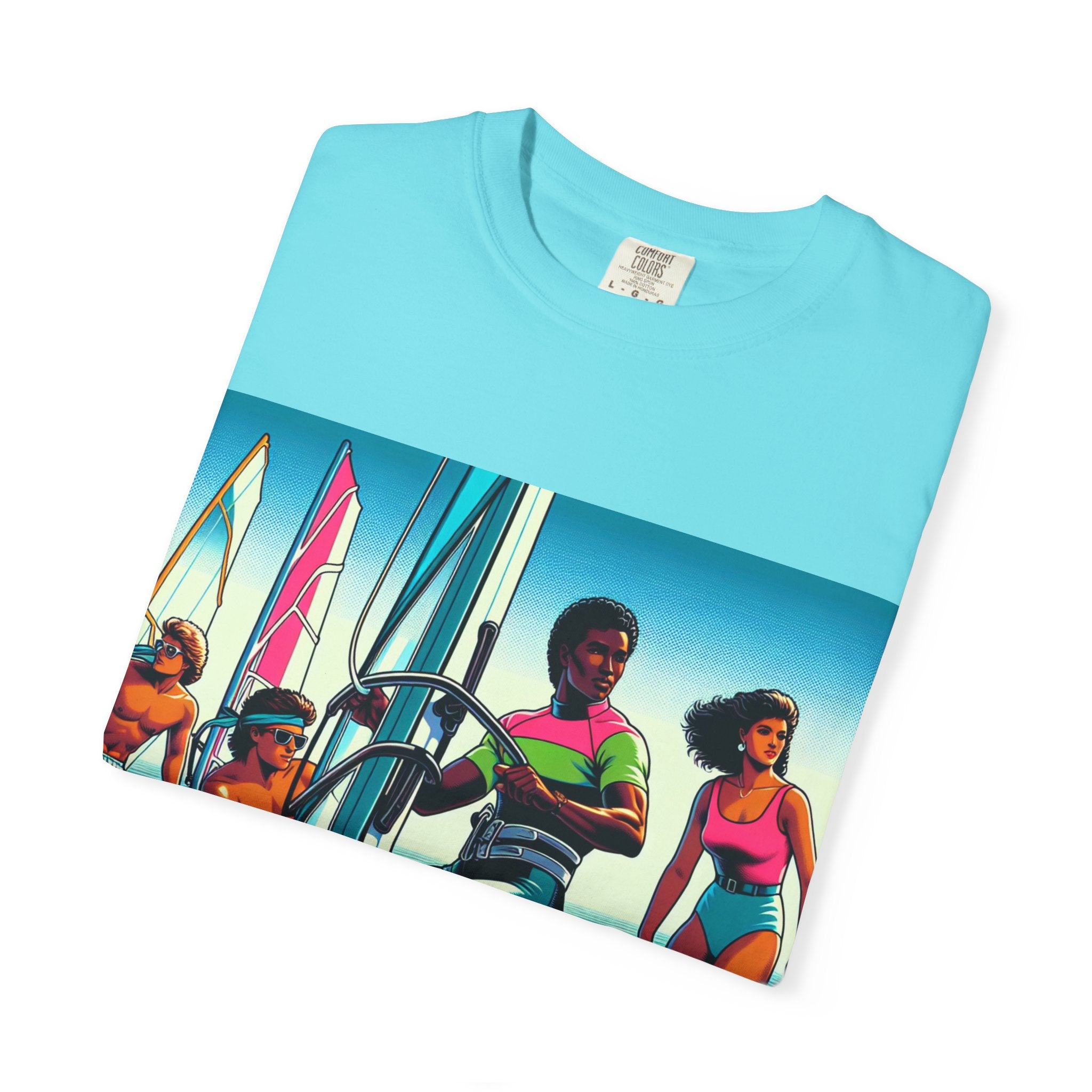 Surf Vibes T-Shirt, Unisex Garment-Dyed Tee, Beachwear for Surf Lovers, Summer Casual Wear, Gift for Surfers