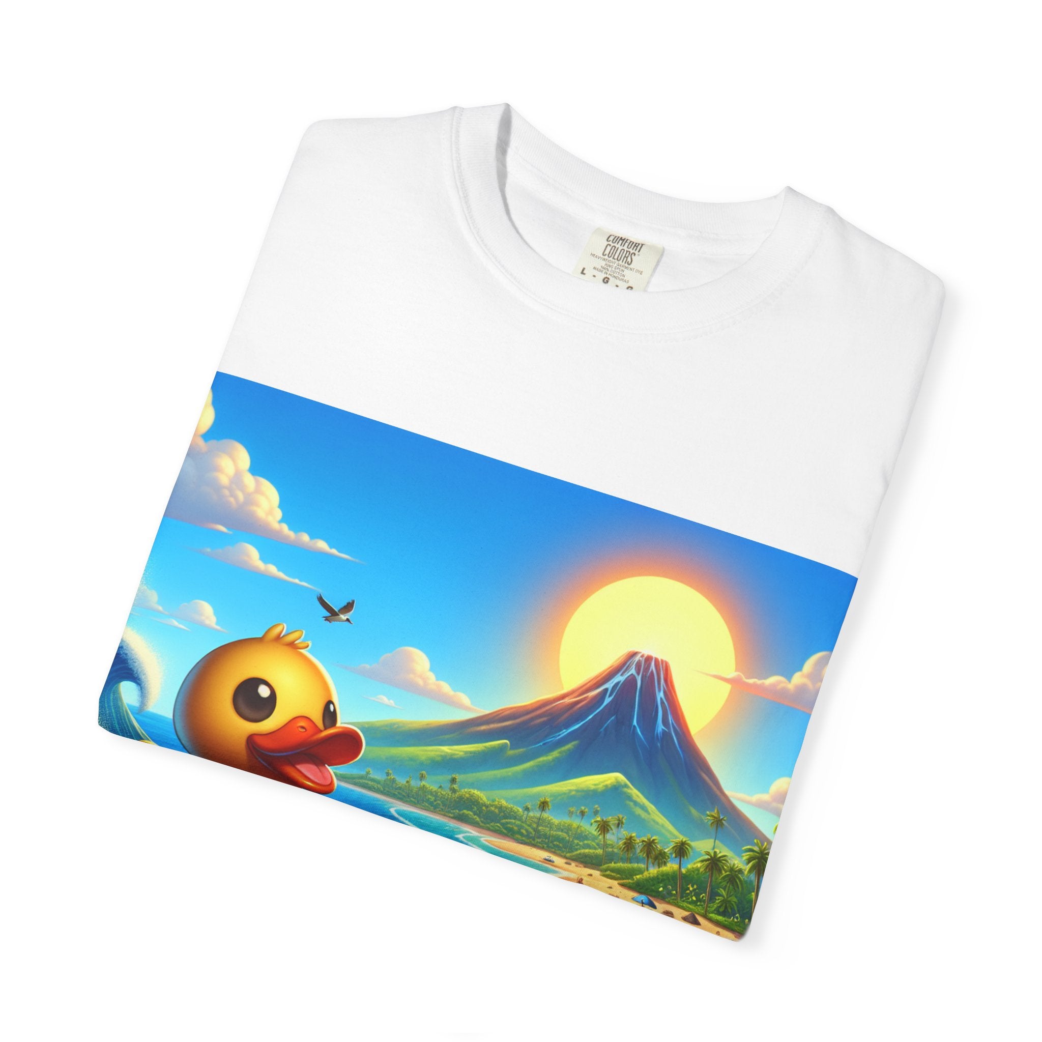 Surfing Duck Unisex Shirt, Fun Graphic Tee, Casual Wear, Summer Vibes, Beach Party T-shirt, Gift for Water Lovers