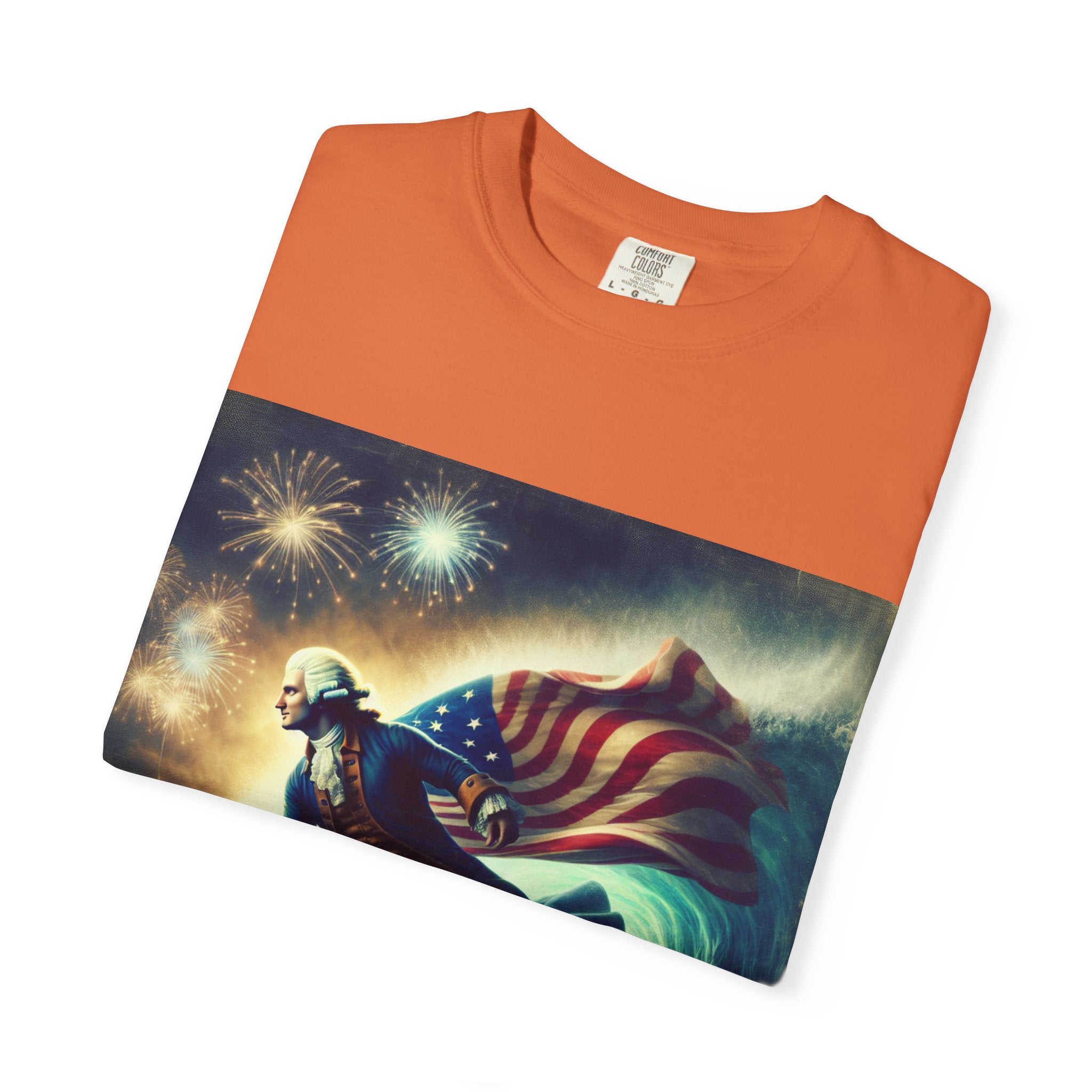 Patriotic Surfing T-Shirt, 4th of July Tee, Unisex Casual Shirt, Gift for Surfers, Independence Day Apparel