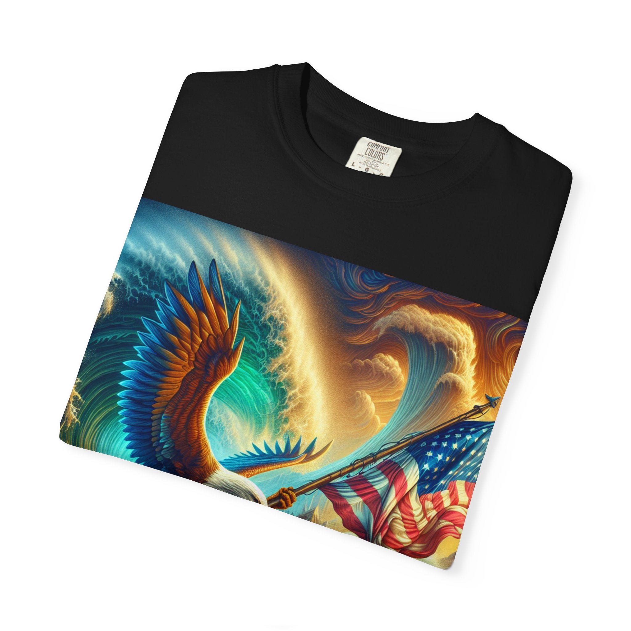 Patriotic Eagle T-Shirt, Unisex Garment-Dyed Tee, American Pride Shirt, Surfing Eagle Graphic Tee, Independence Day Apparel, Gifts for [...]