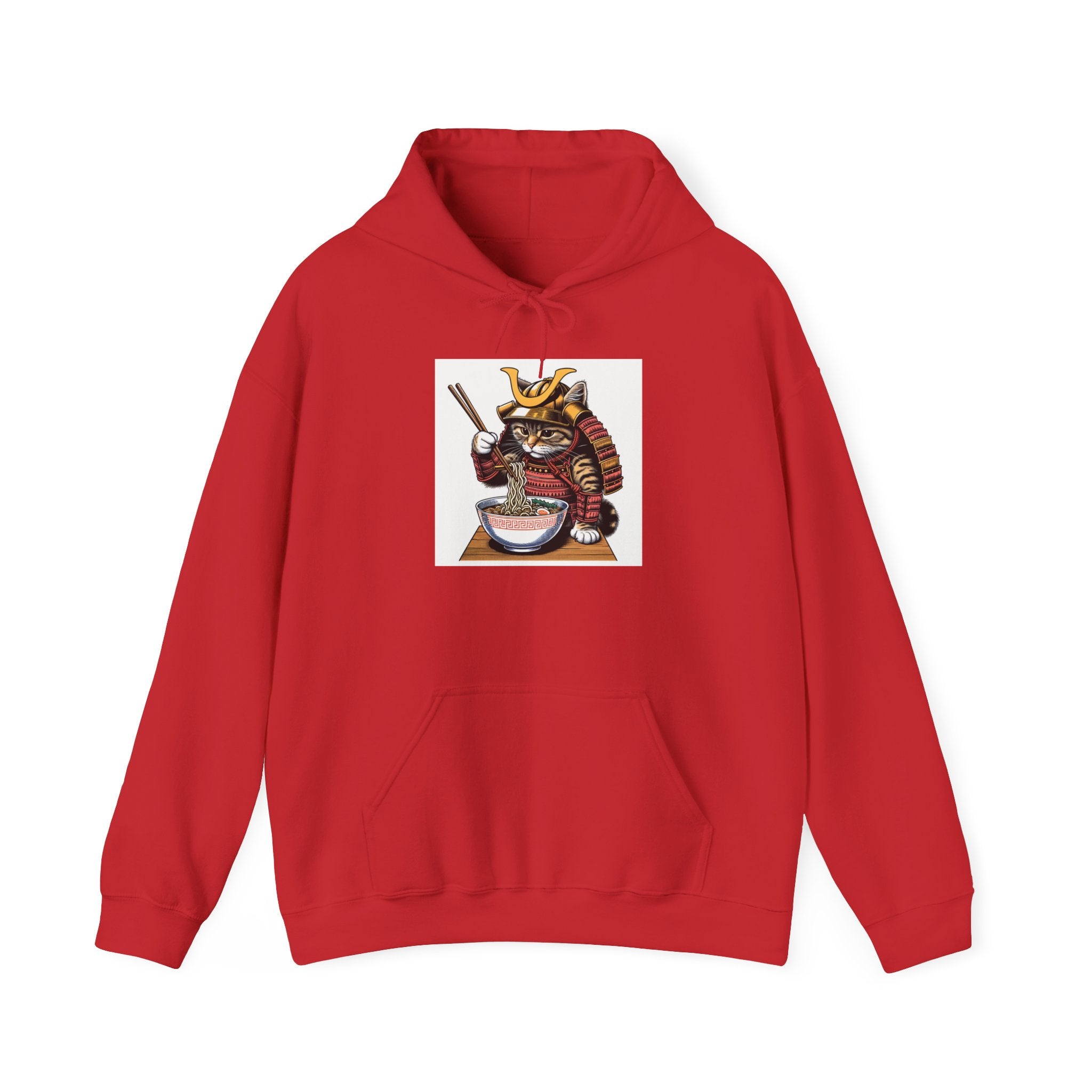 Samurai Cat Hoodie: Cozy Sweatshirt for Anime Lovers, Gift for Birthdays, Casual Wear, Unisex Fashion