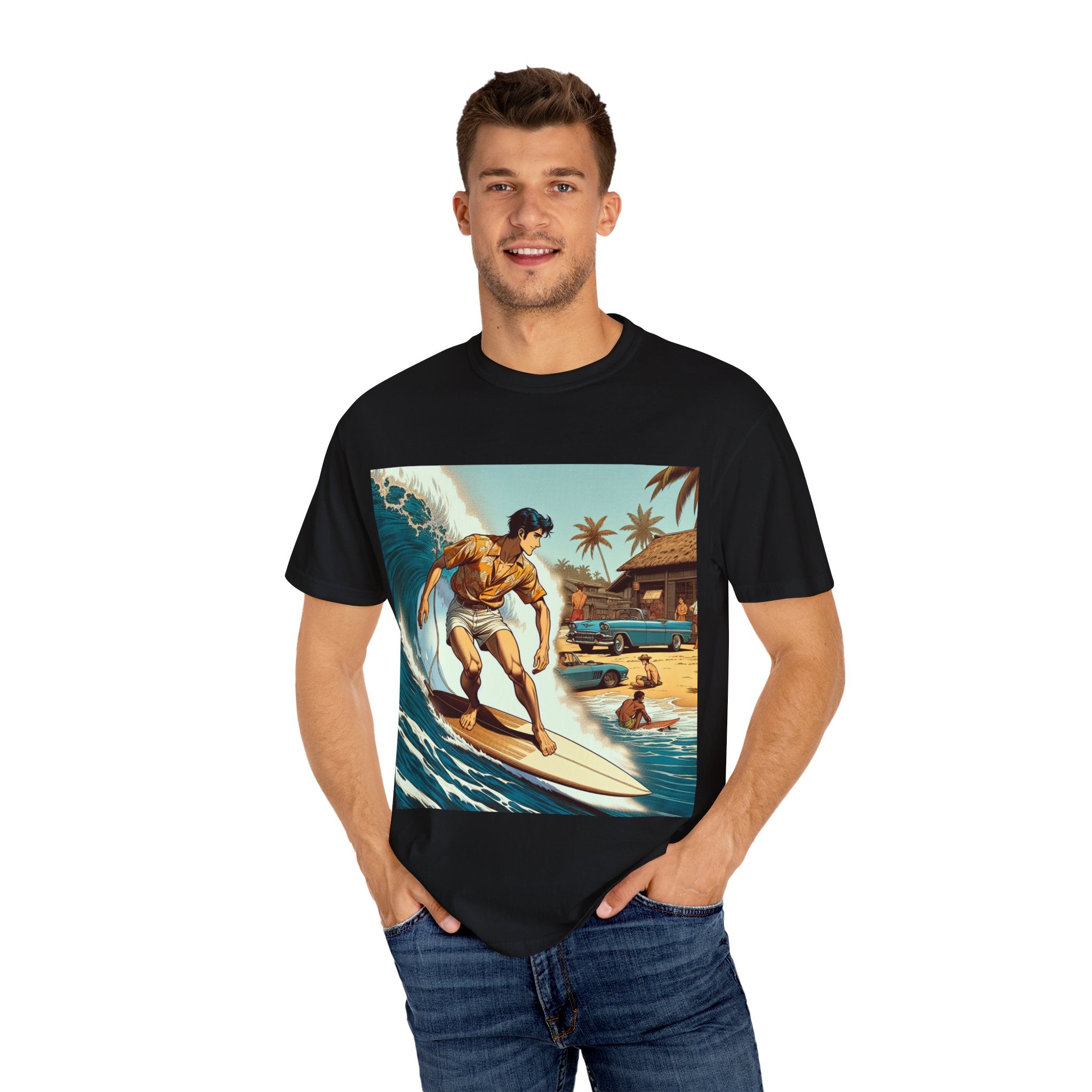 Surfing Vibes T-Shirt for Beach Lovers, Summer Apparel, Unisex Graphic Tee, Vacation Clothing, Casual Wear, Gifts for Surfers