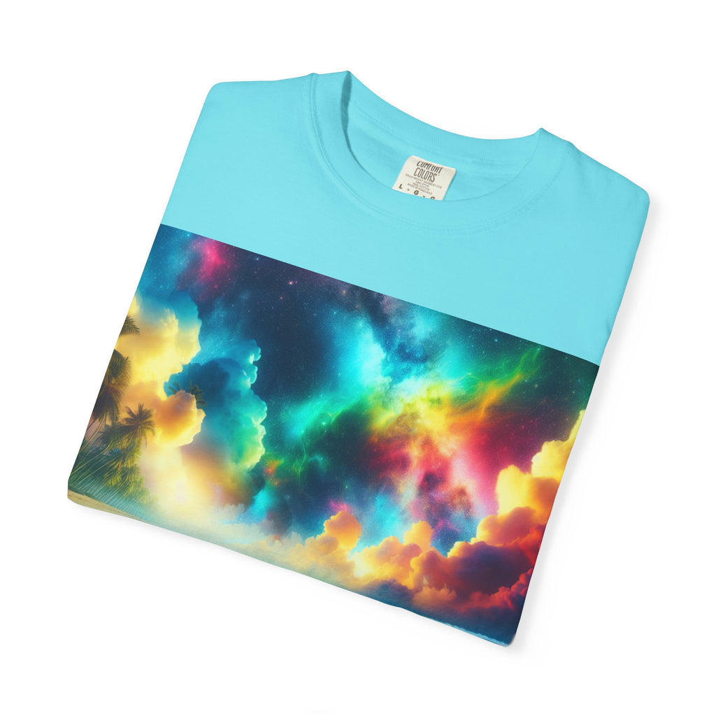 Colorful Turtle Surfing T-Shirt for Beach Lovers, Unisex Tee, Vacation Apparel, Ocean Theme, Summer Gift