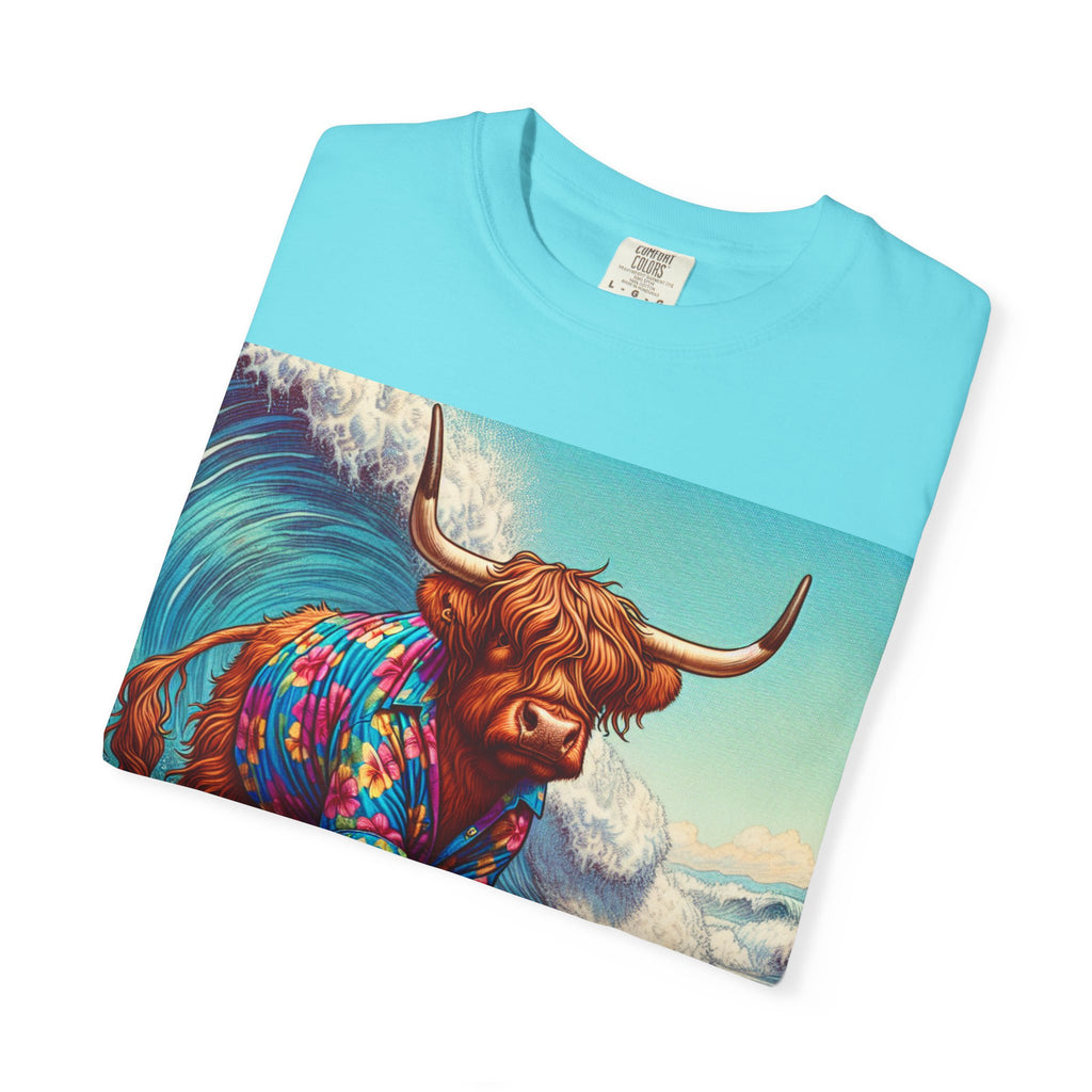 Surfing Highland Cow Unisex T-shirt | Fun Casual Tee for Summer Adventures, Beach Days, Gifts for Cow Lovers, Surfing Enthusiasts, [...]